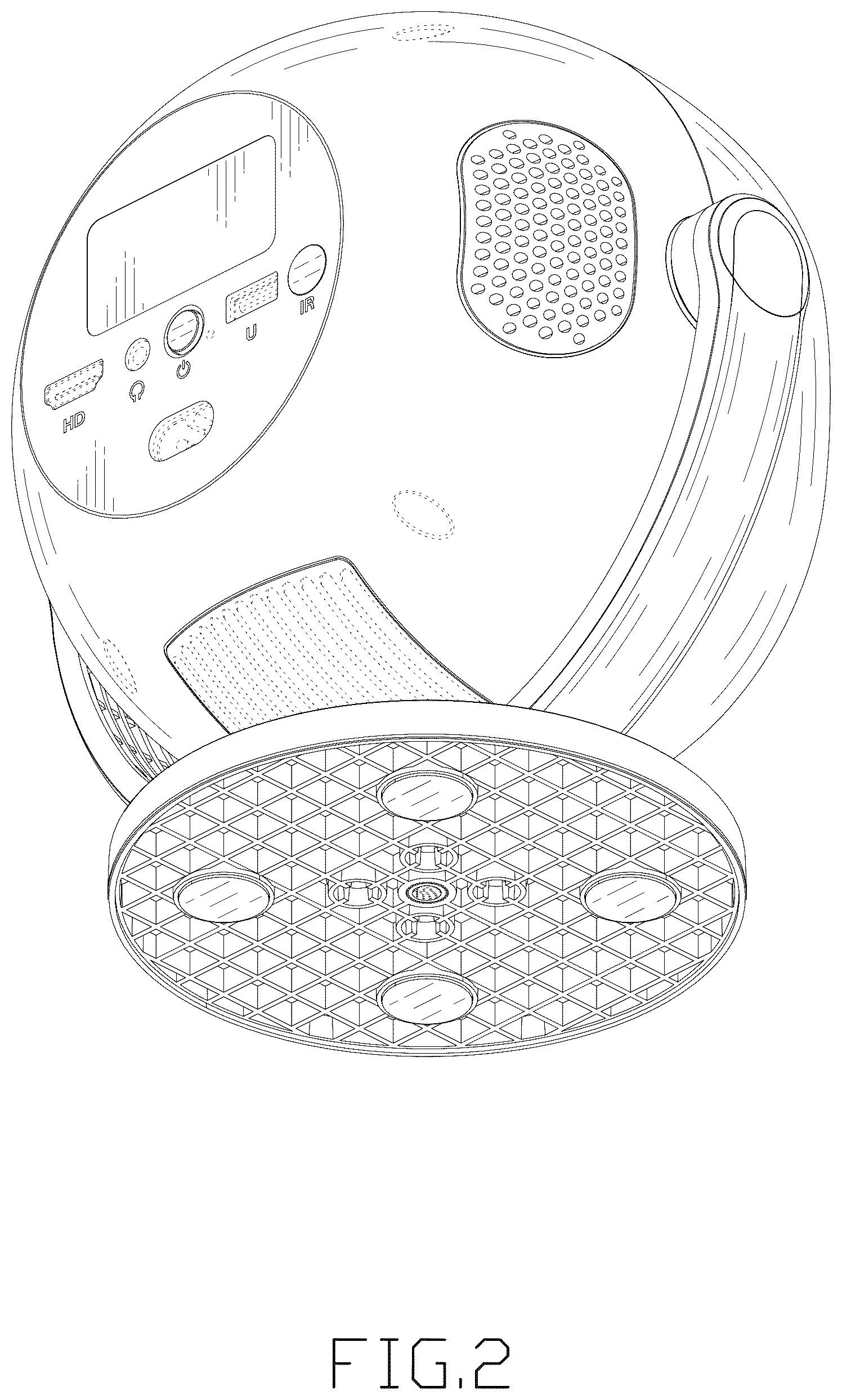 Patent USD1077891 Figure 2 – Projector
