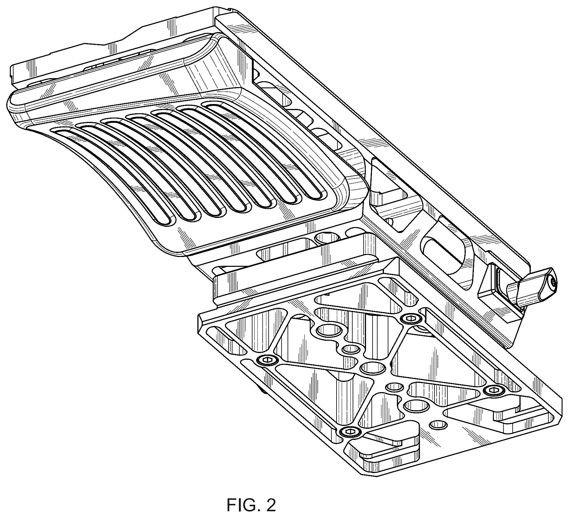 Patent USD1077895 Figure 2 – Support plate for cameras