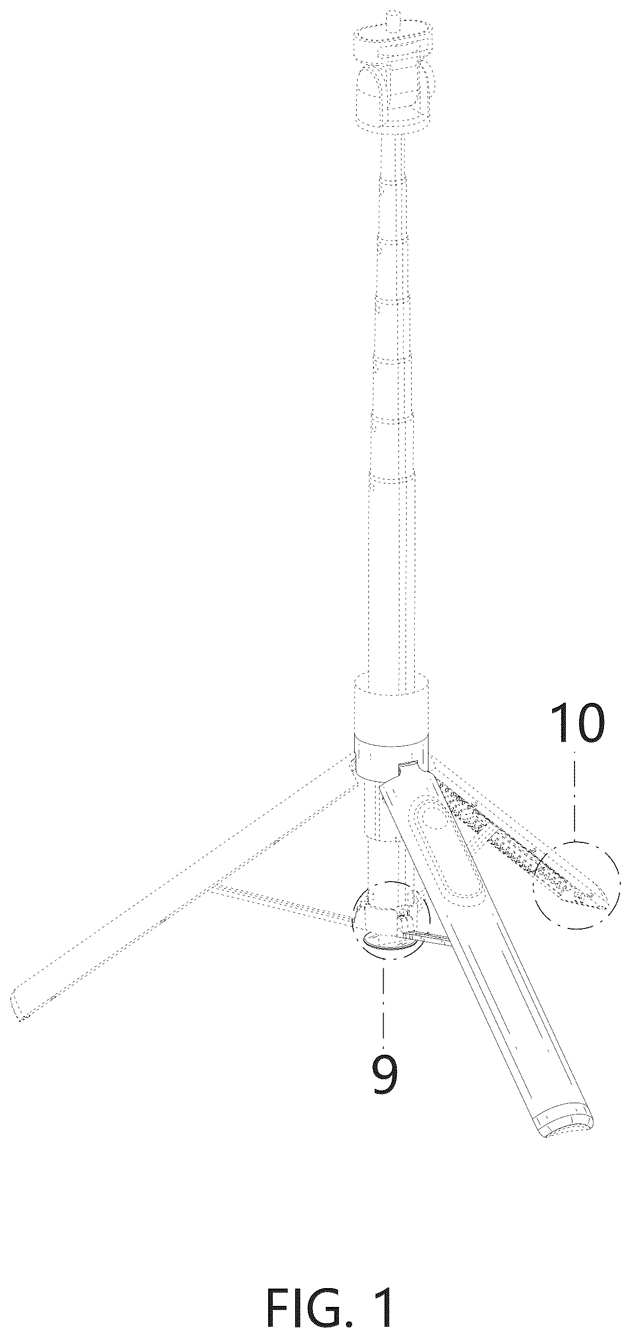 Patent USD1077897 Figure 1 – Tripod