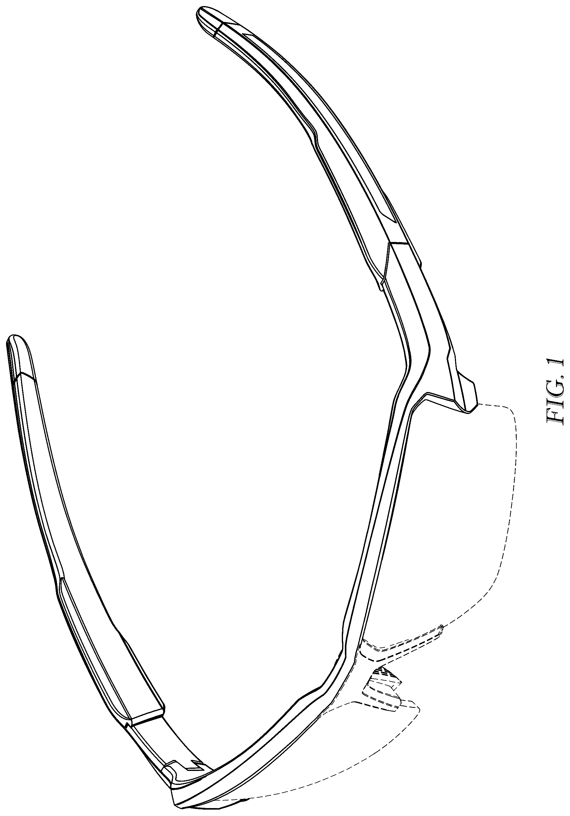 Patent USD1077899 Figure 1 – Sunglass frames