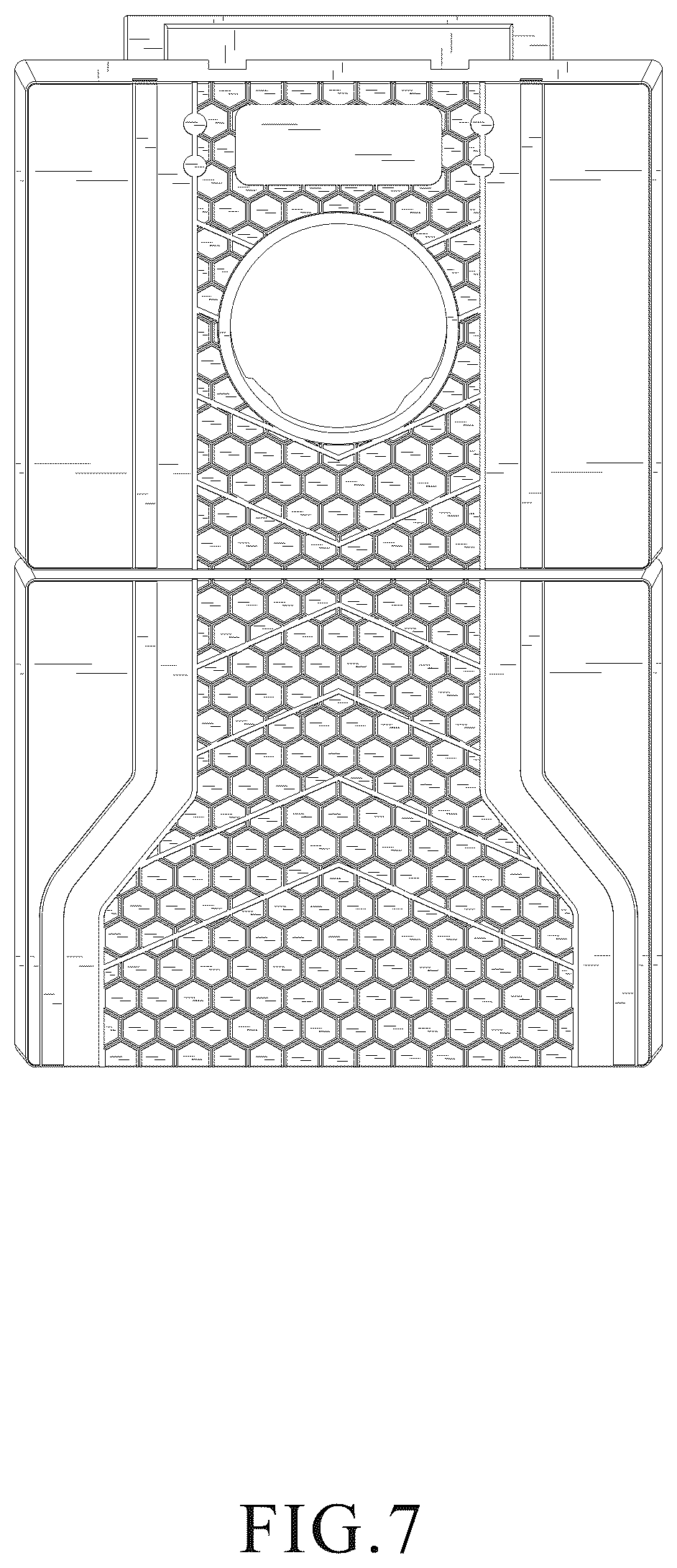 Patent USD1077913 Figure 7 – Cornhole board