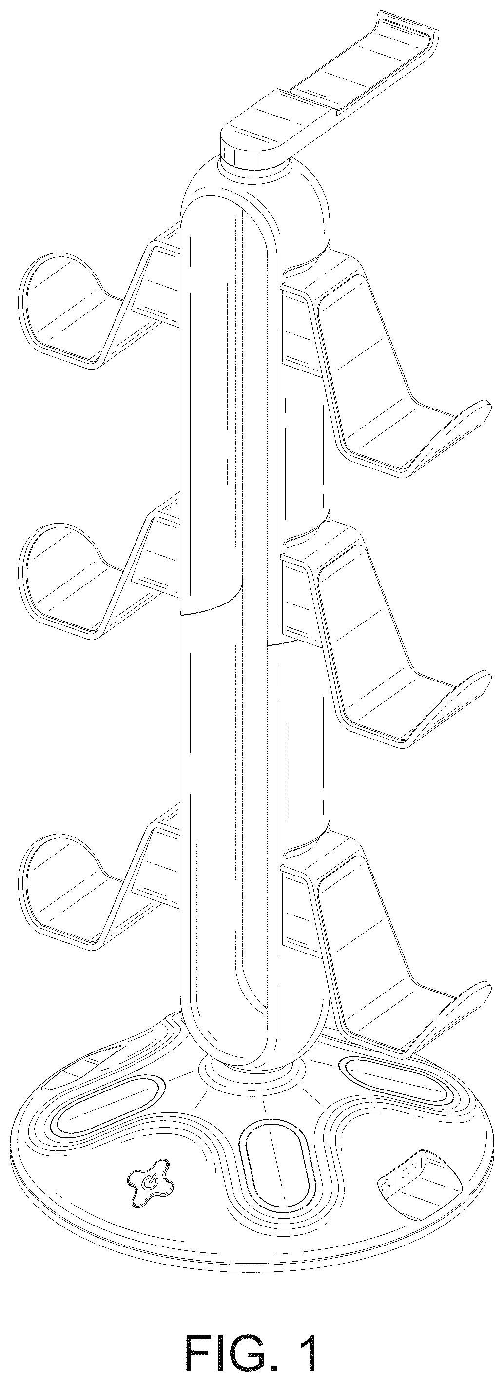 Patent USD1077920 Figure 1 – Game controller stand