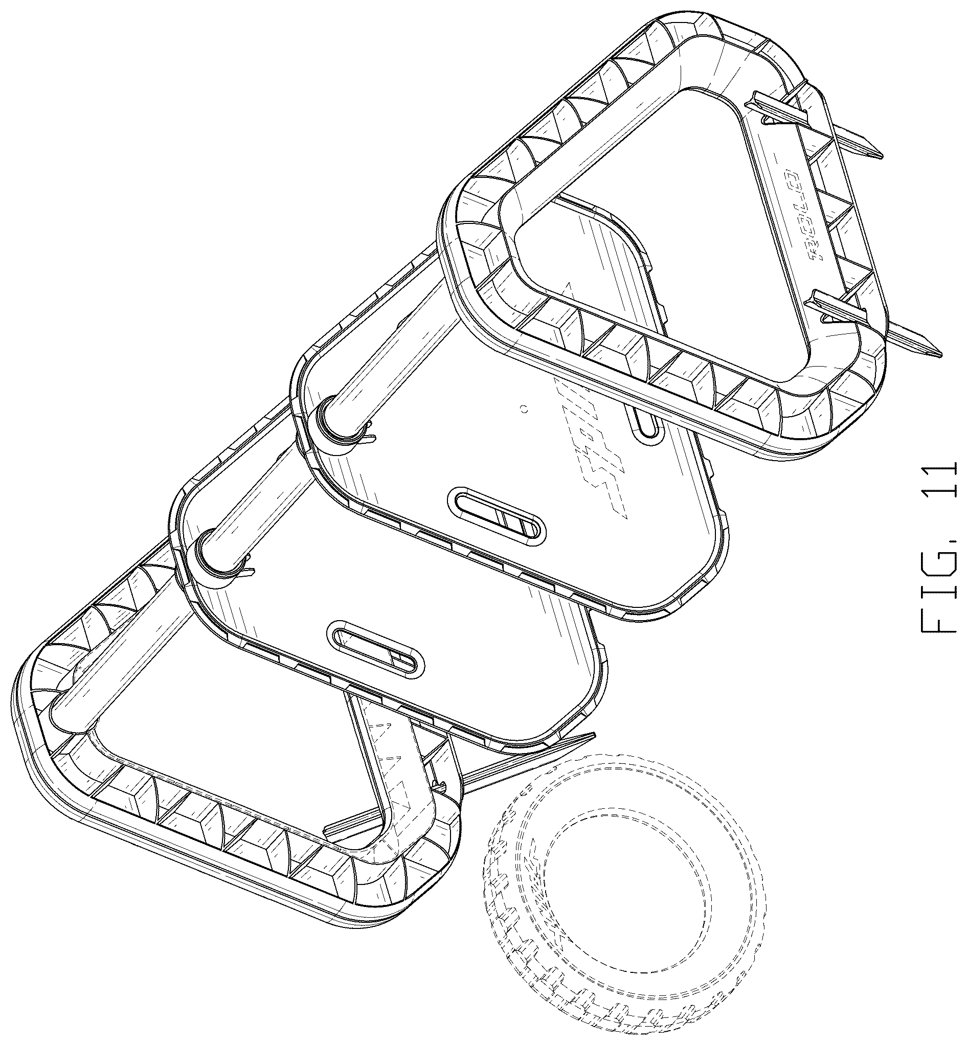 Patent USD1077922 Figure 11 – Rolling wheel game