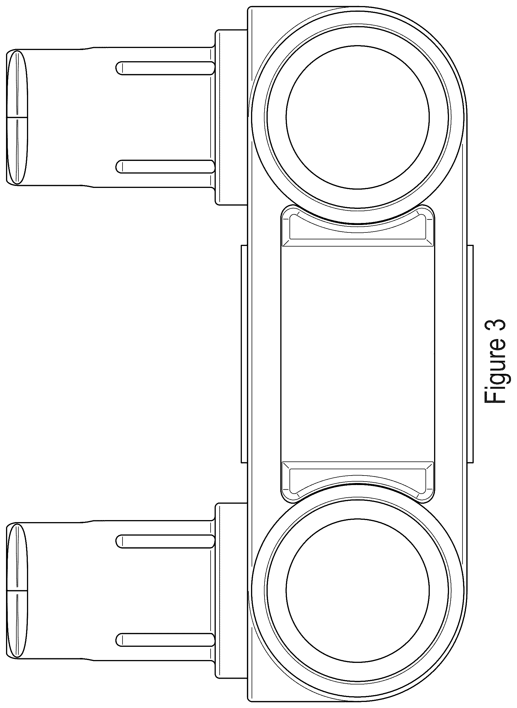Patent USD1077931 Figure 3 – Beam module toy brick with upstanding connectors