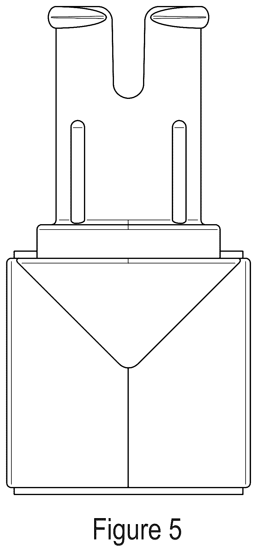 Patent USD1077931 Figure 5 – Beam module toy brick with upstanding connectors