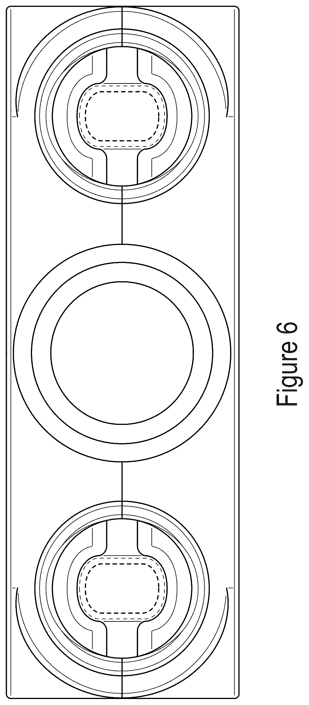 Patent USD1077931 Figure 6 – Beam module toy brick with upstanding connectors