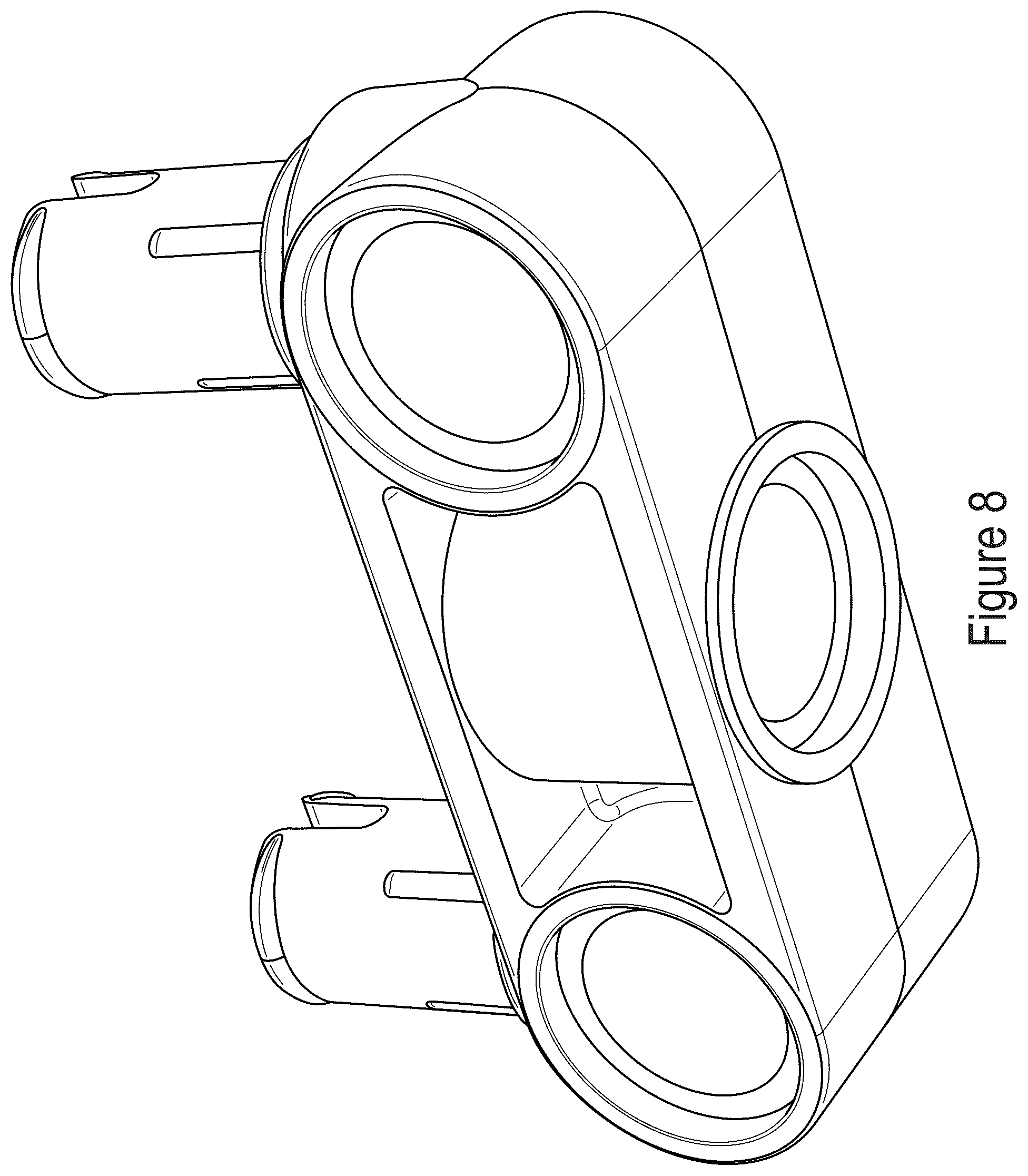 Patent USD1077931 Figure 8 – Beam module toy brick with upstanding connectors