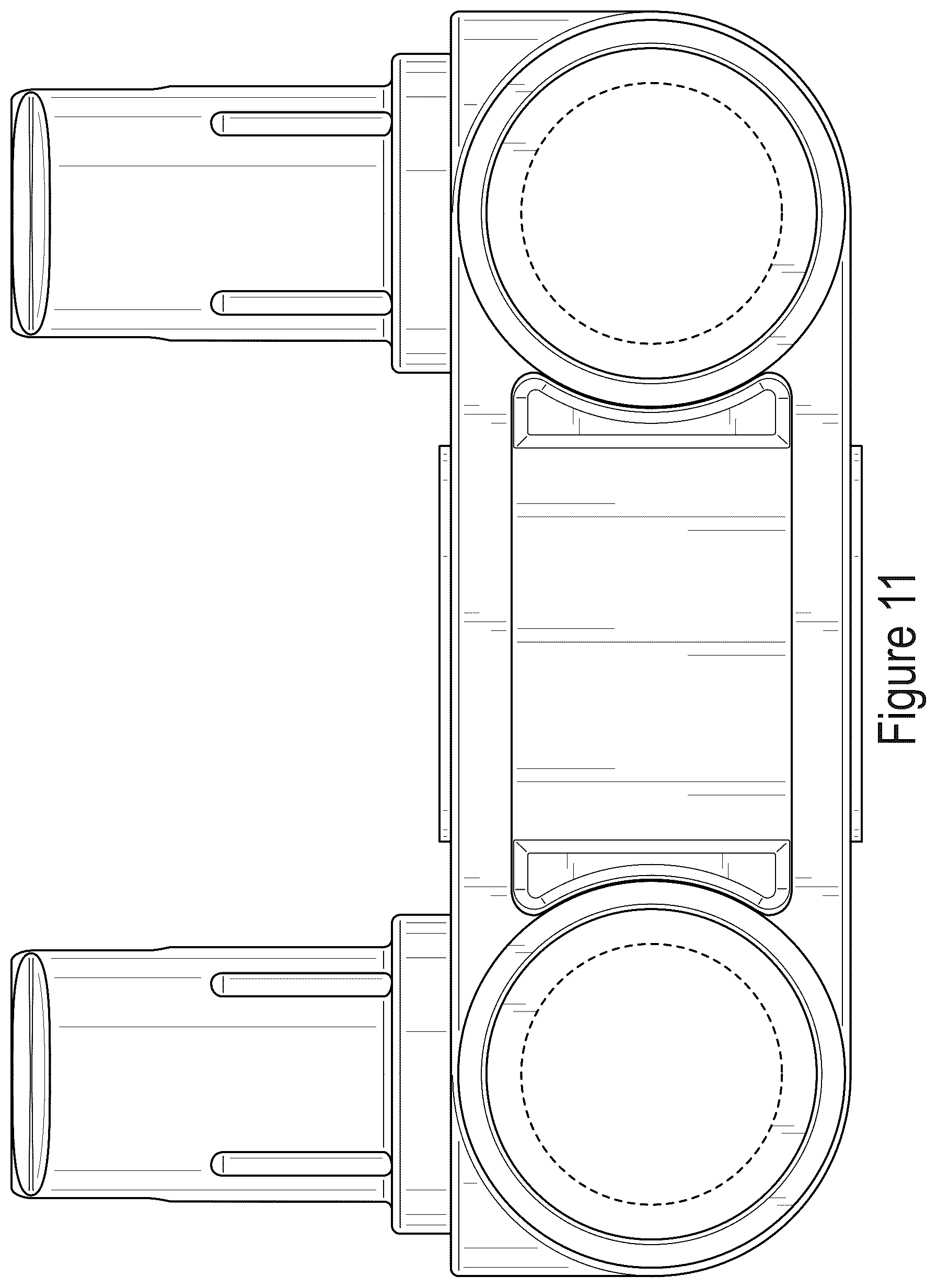 Patent USD1077931 Figure 11 – Beam module toy brick with upstanding connectors