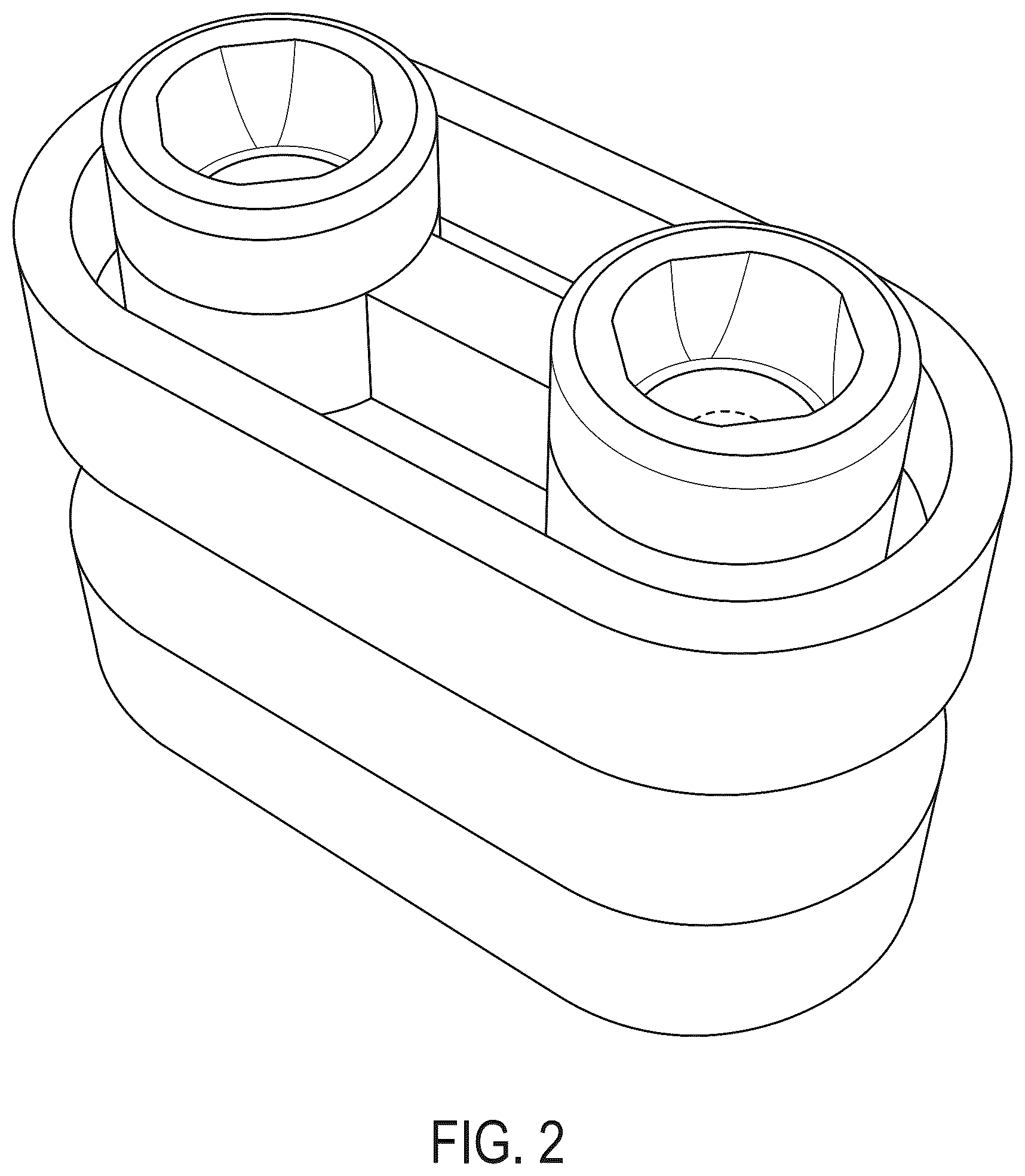 Patent USD1077933 Figure 2 – Interlocking toy brick