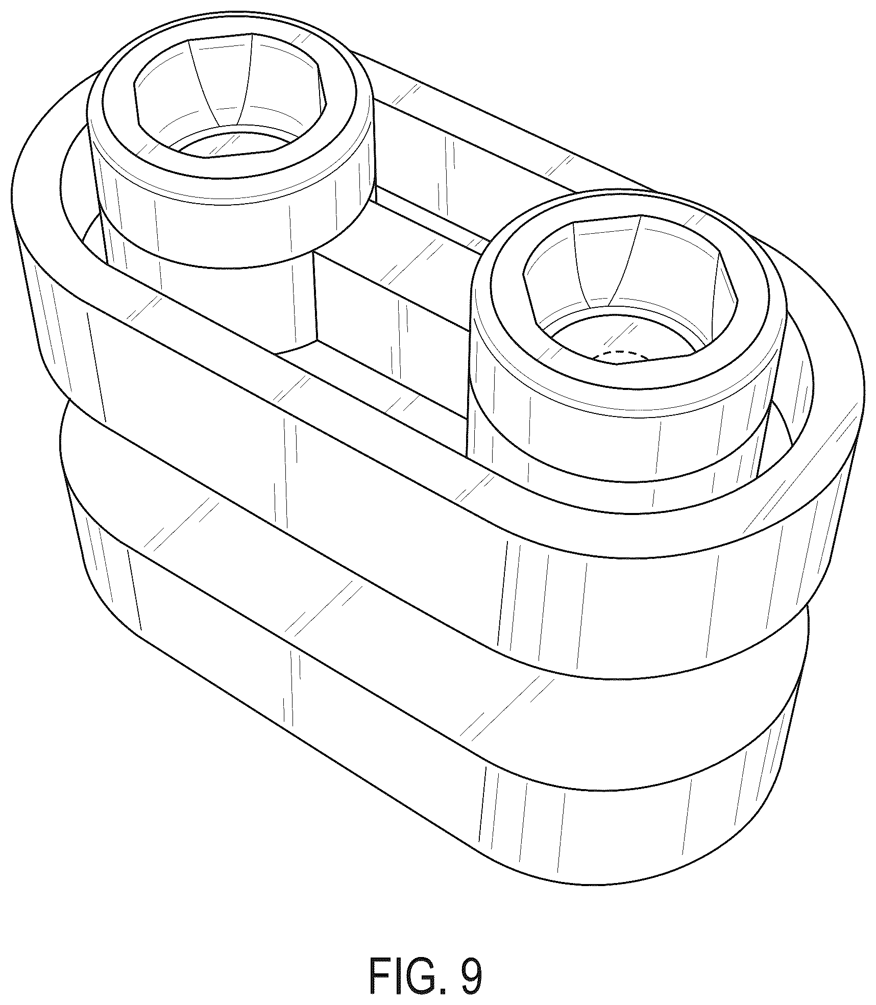 Patent USD1077933 Figure 9 – Interlocking toy brick