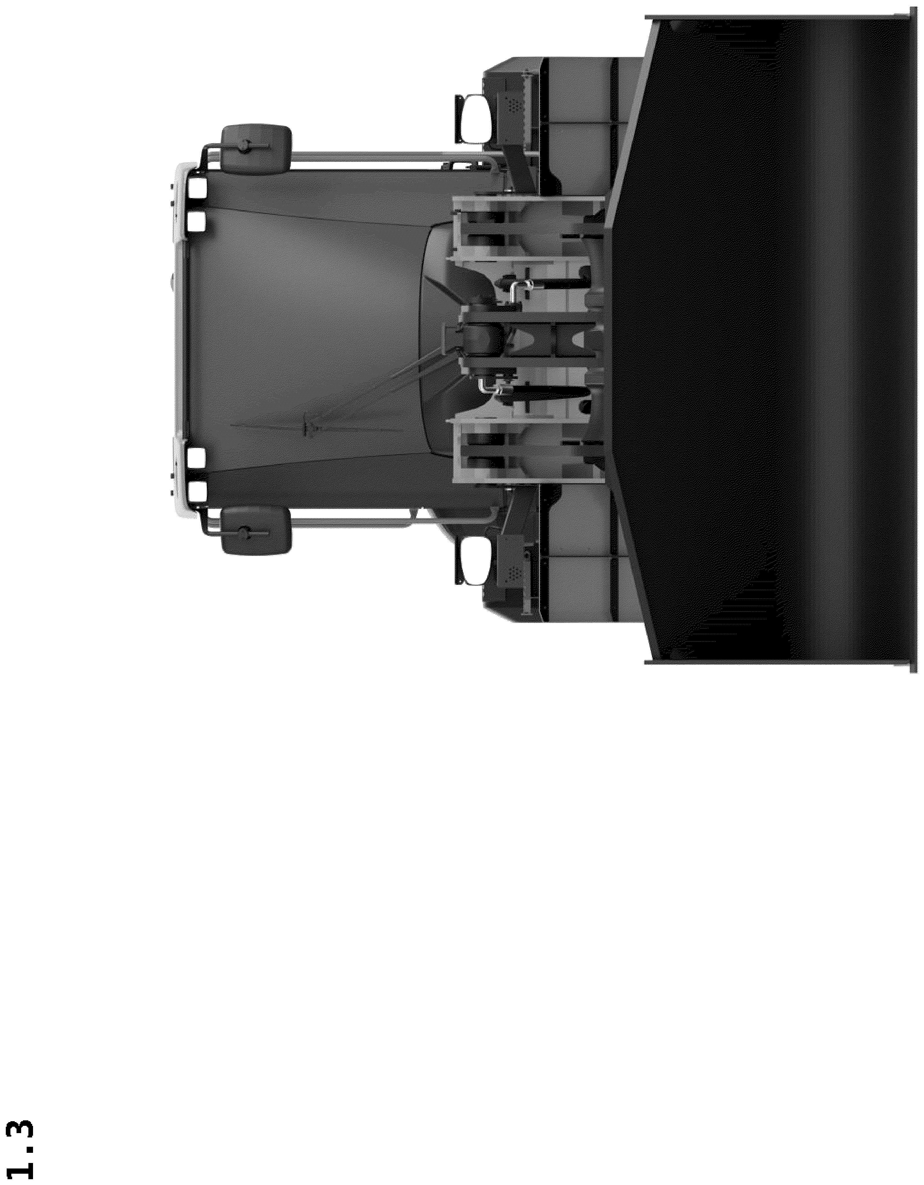 Patent USD1077940 Figure 3 – Scale model of construction vehicle