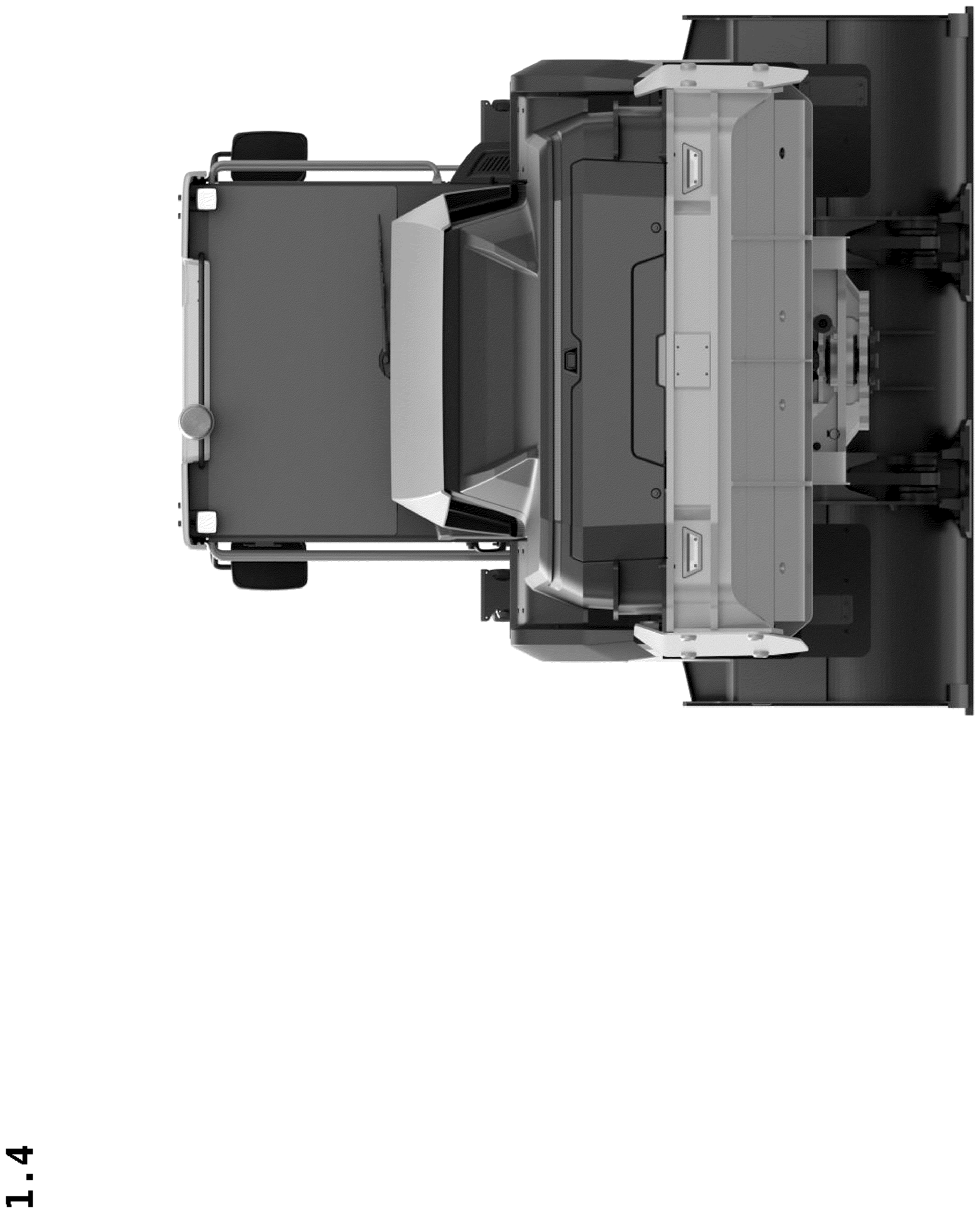 Patent USD1077940 Figure 4 – Scale model of construction vehicle