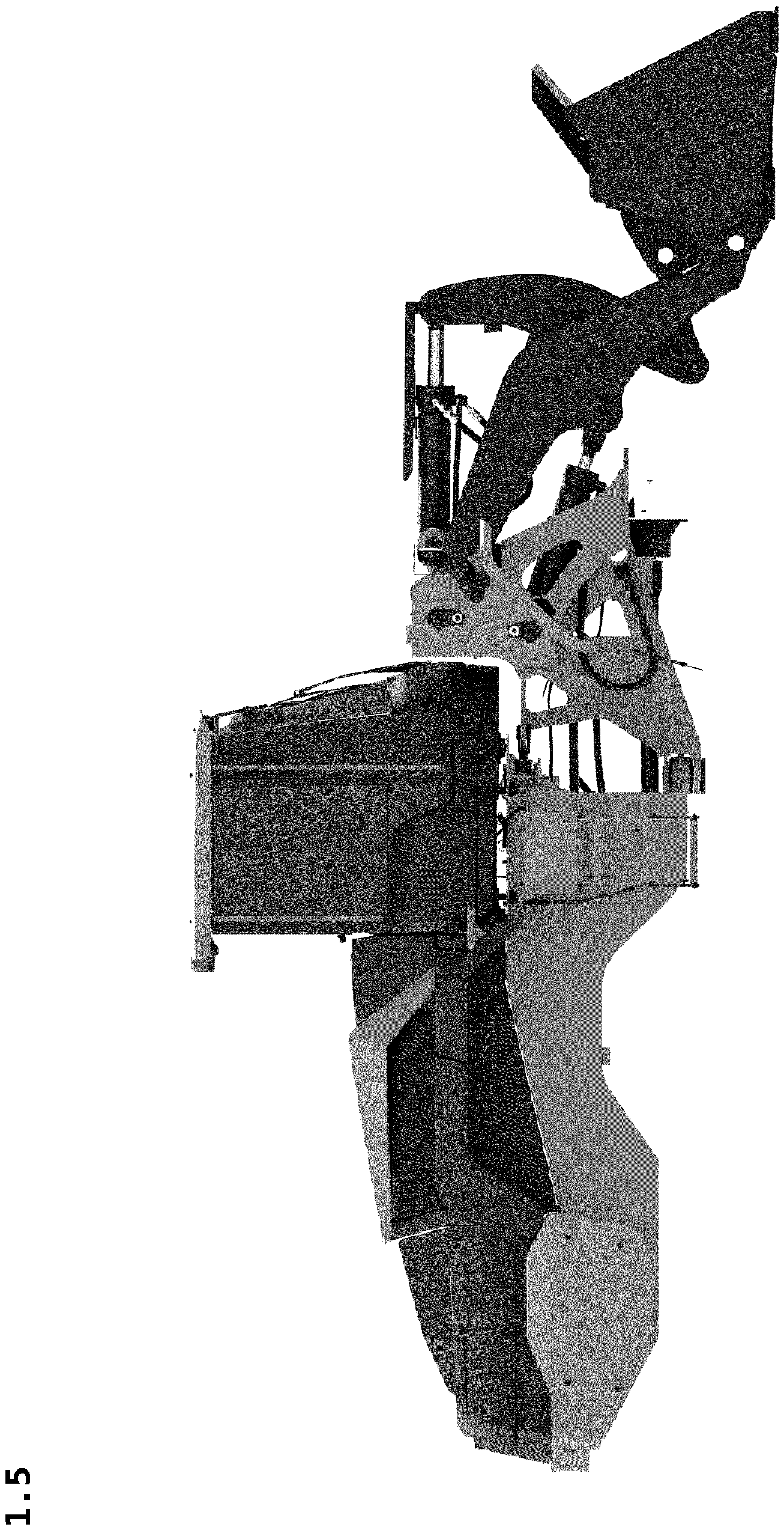 Patent USD1077940 Figure 5 – Scale model of construction vehicle