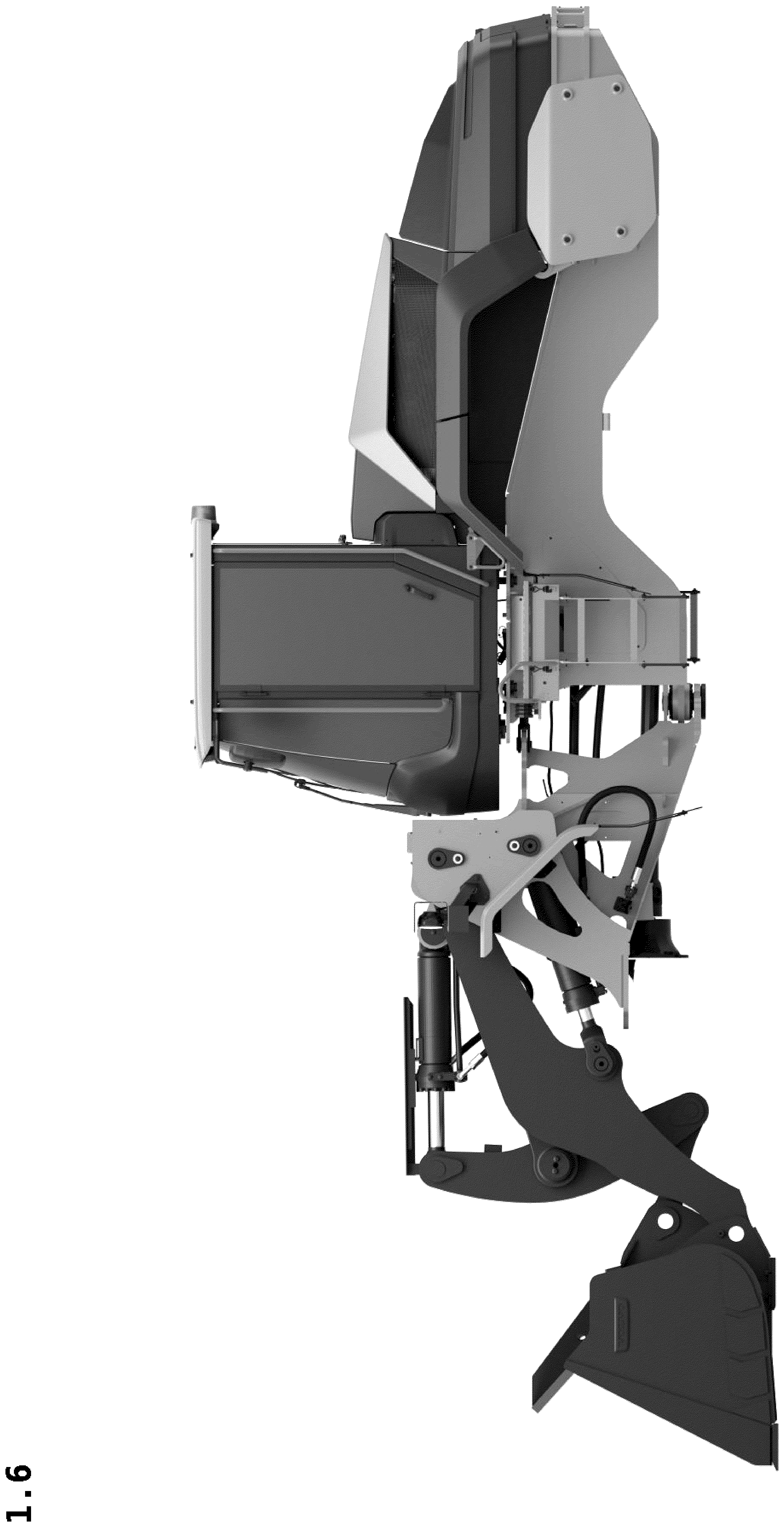 Patent USD1077940 Figure 6 – Scale model of construction vehicle