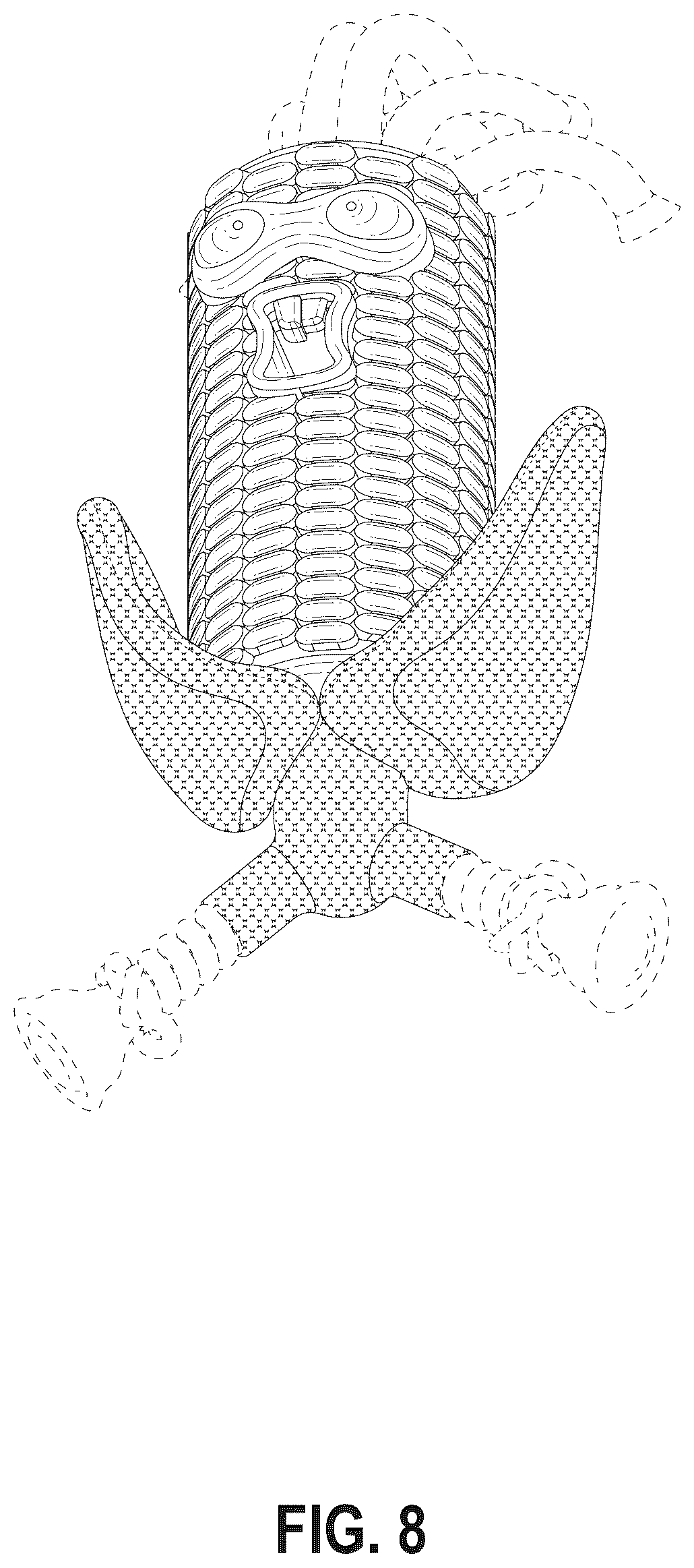 Patent USD1077941 Figure 8 – Corn shaped toy