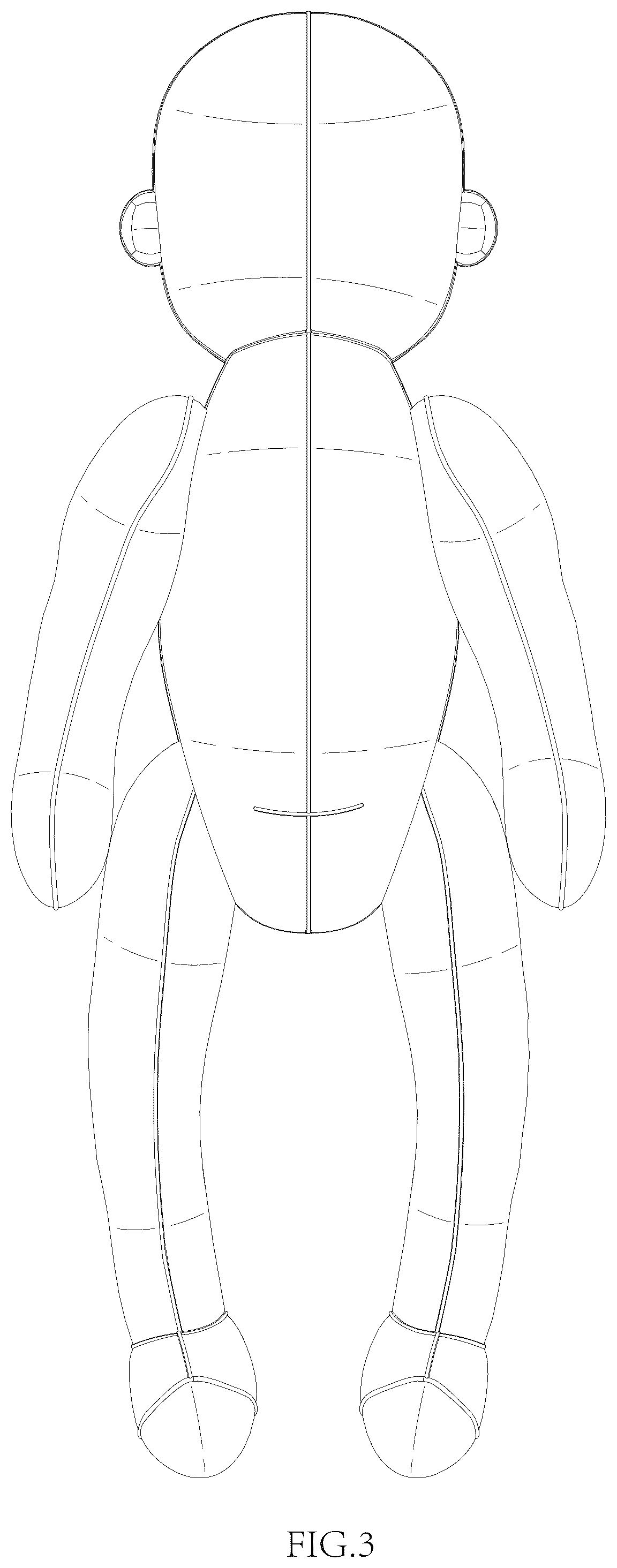 Patent USD1077946 Figure 3 – Handmade doll