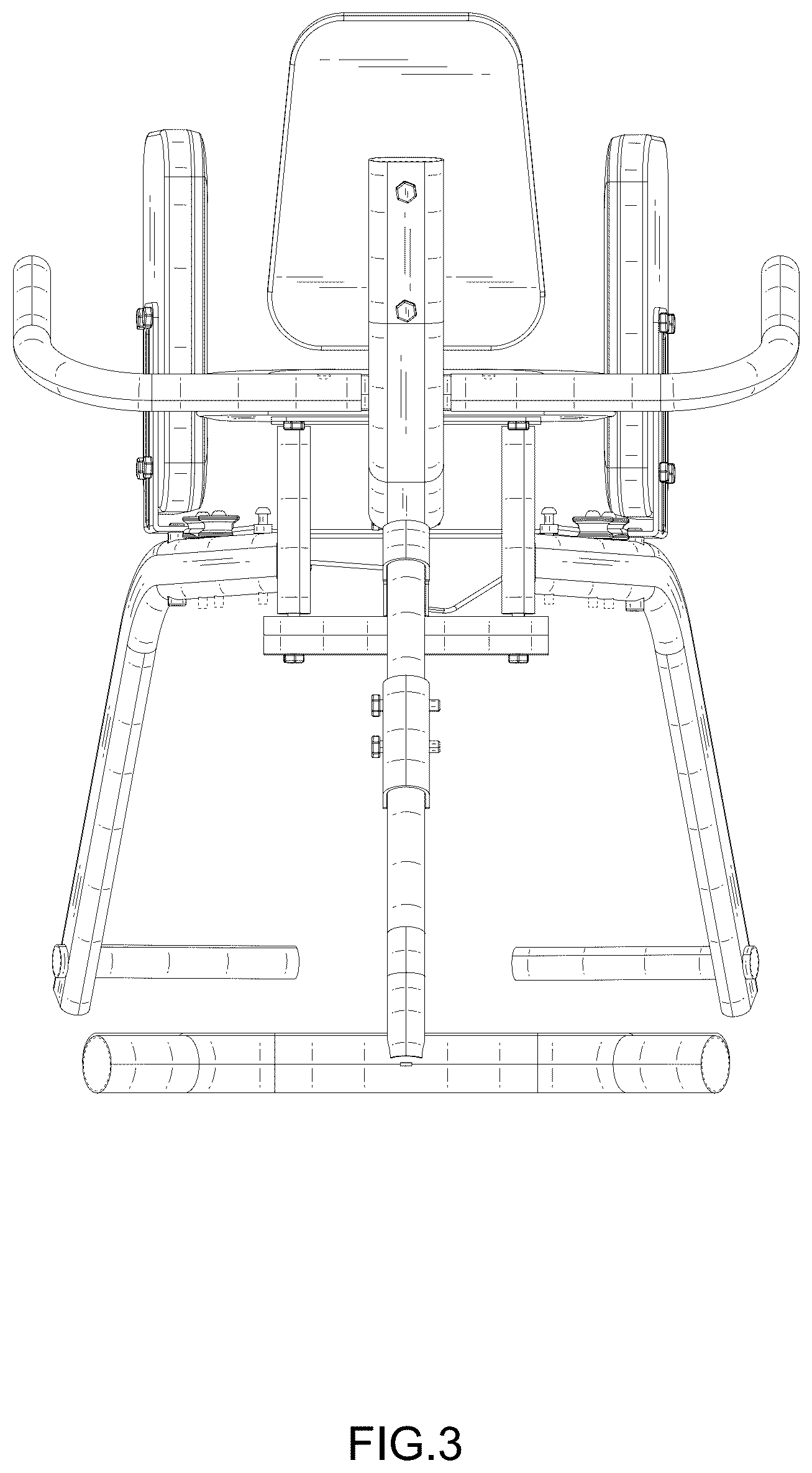 Patent USD1077948 Figure 3 – Fitness machine