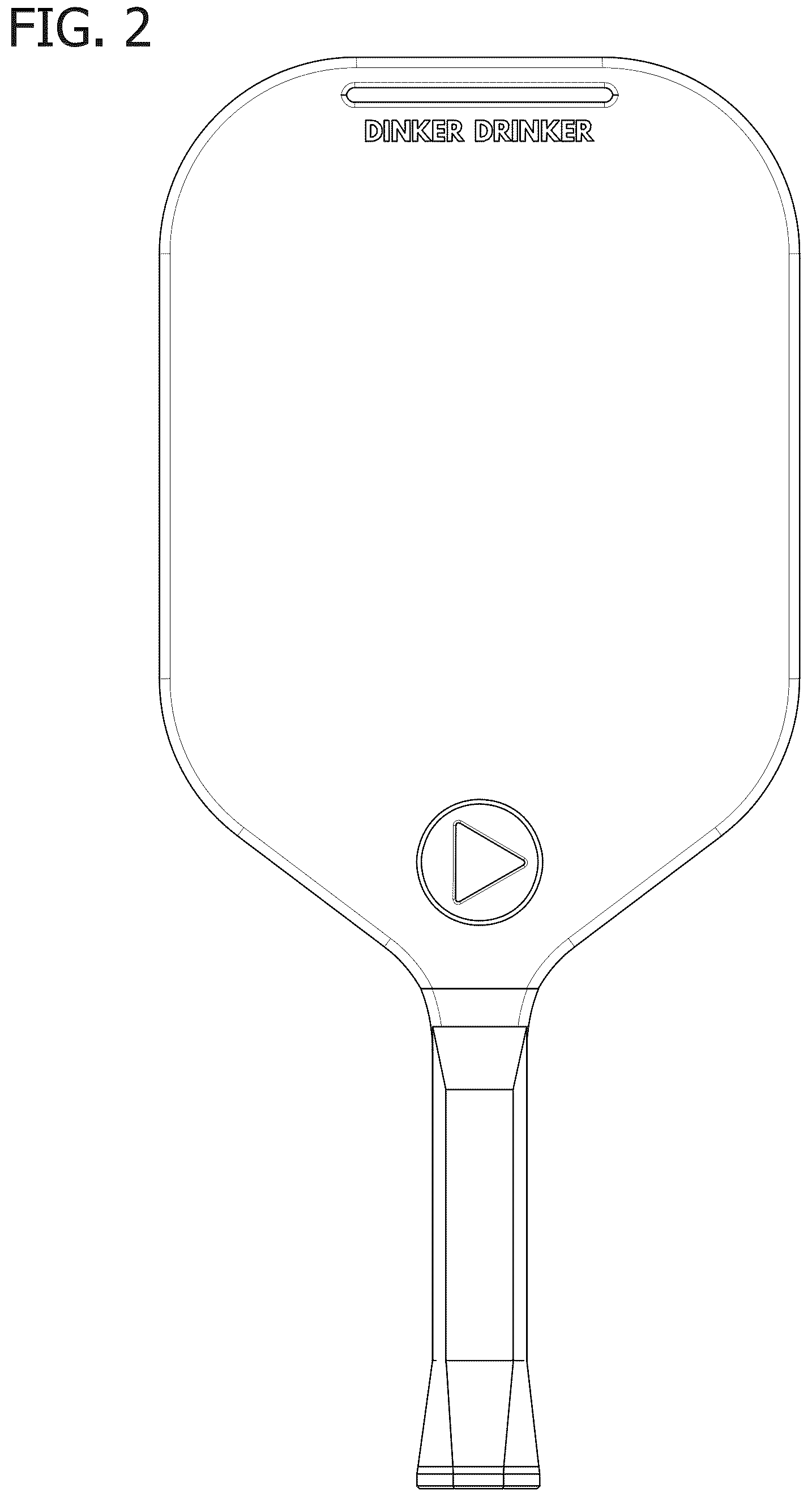 Patent USD1077952 Figure 2 – Pickleball paddle