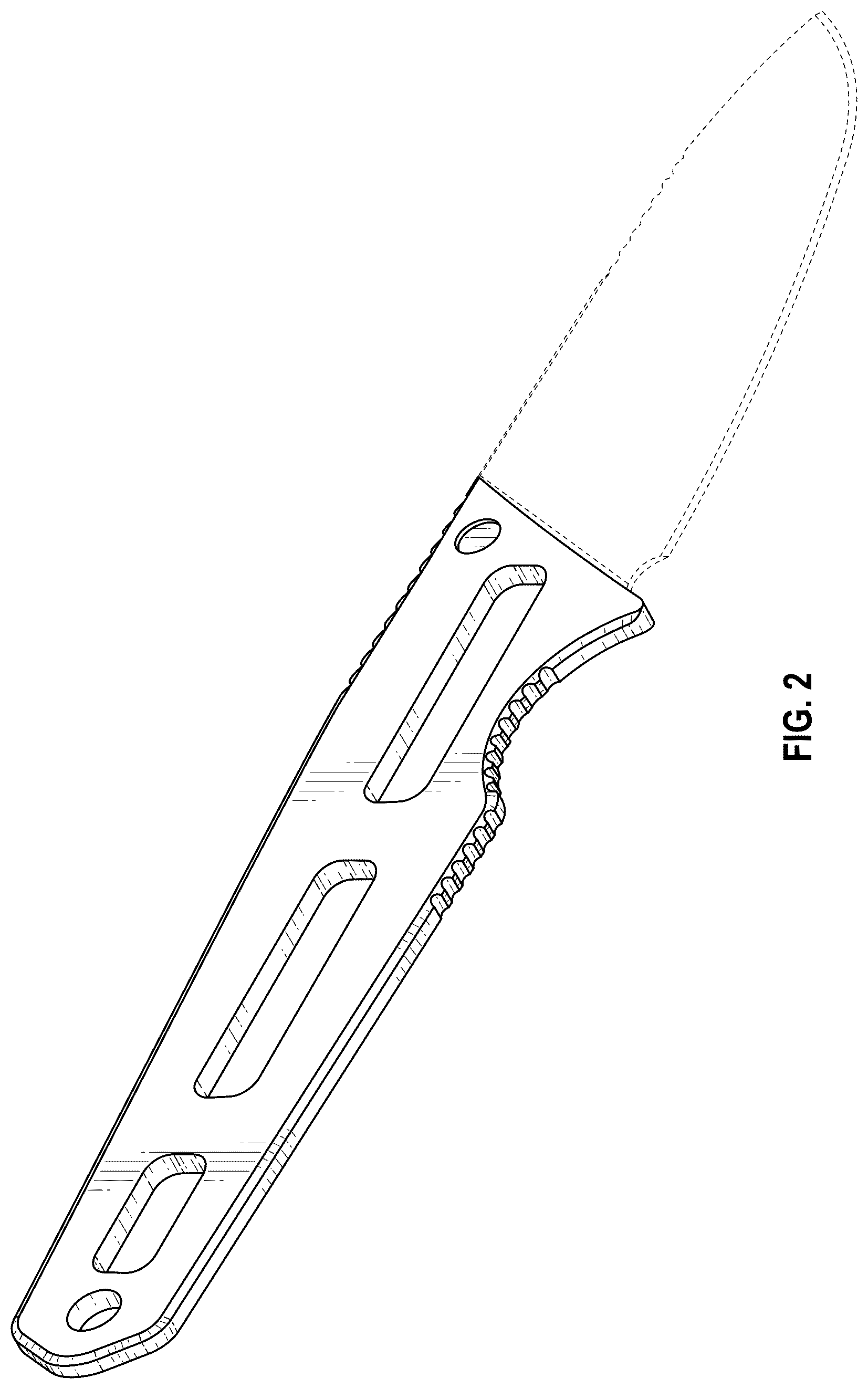 Patent USD1077970 Figure 2 – Knife handle
