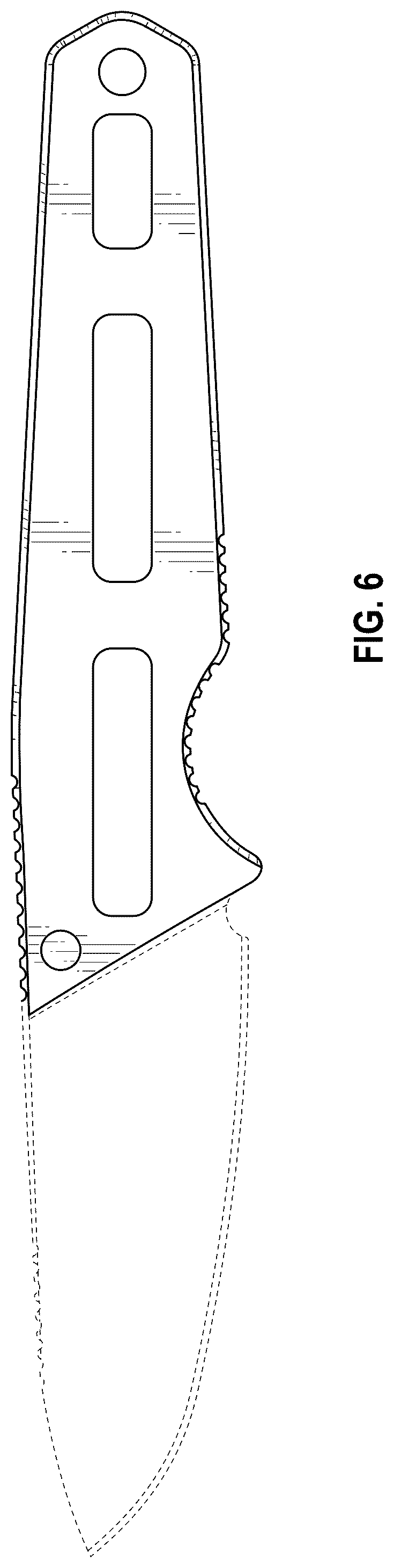 Patent USD1077970 Figure 5 – Knife handle