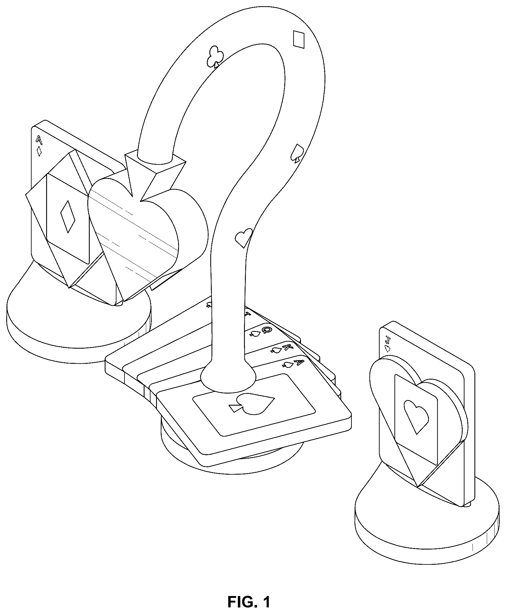 Patent USD1077985 Figure 1 – Poker faucet