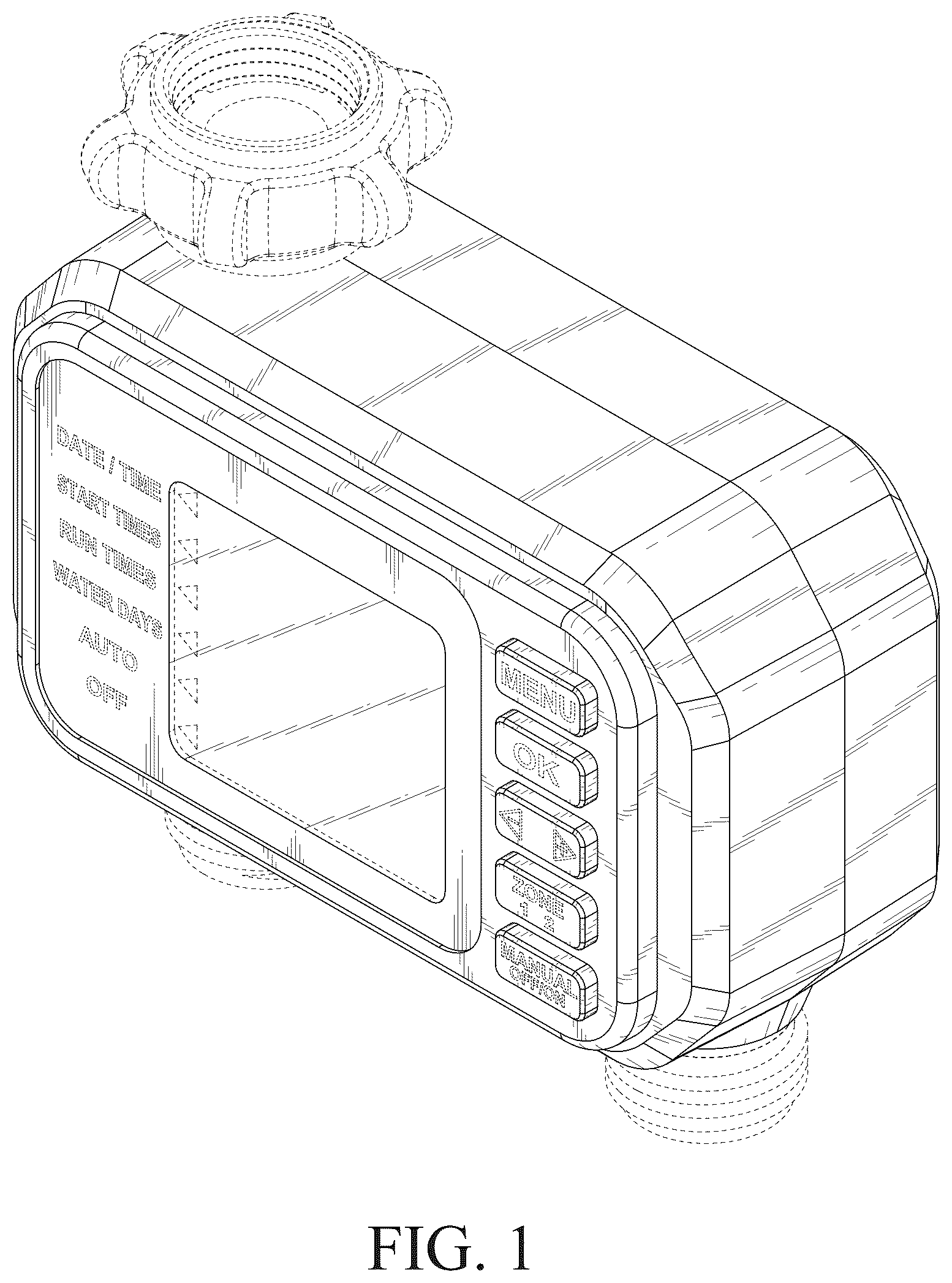 Patent USD1077986 — Irrigation controller — Figure 1