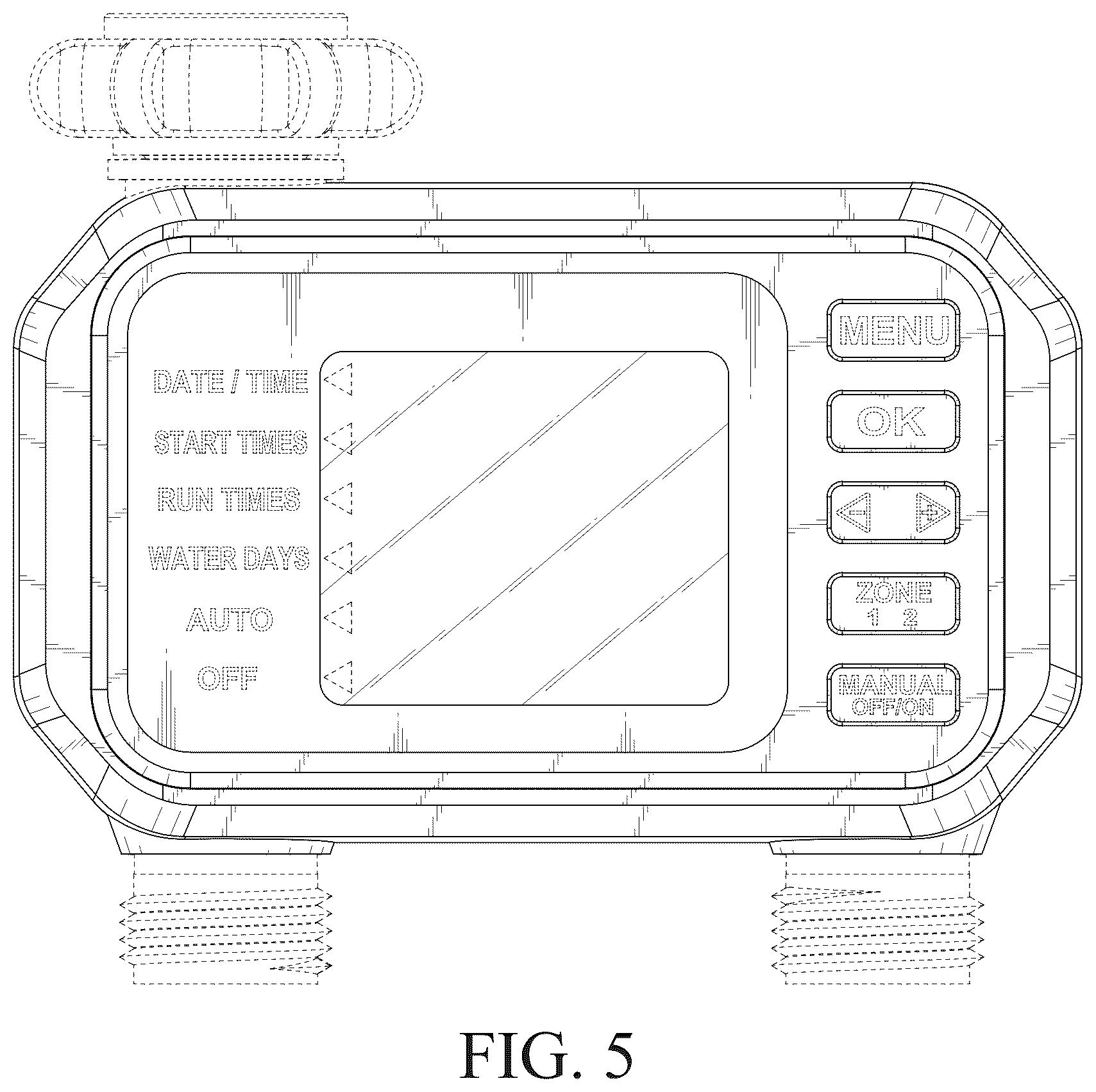 Patent USD1077986 Figure 5 – Irrigation controller