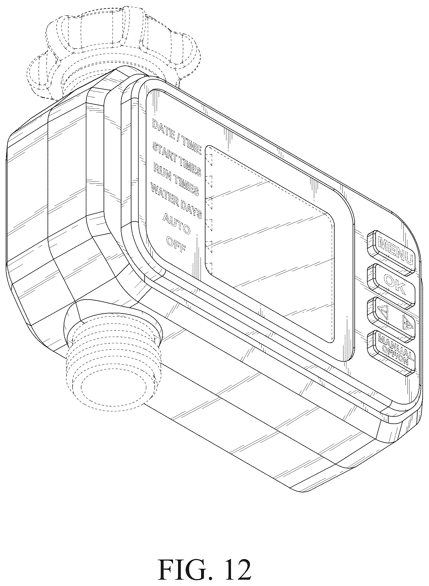 Patent USD1077986 Figure 12 – Irrigation controller