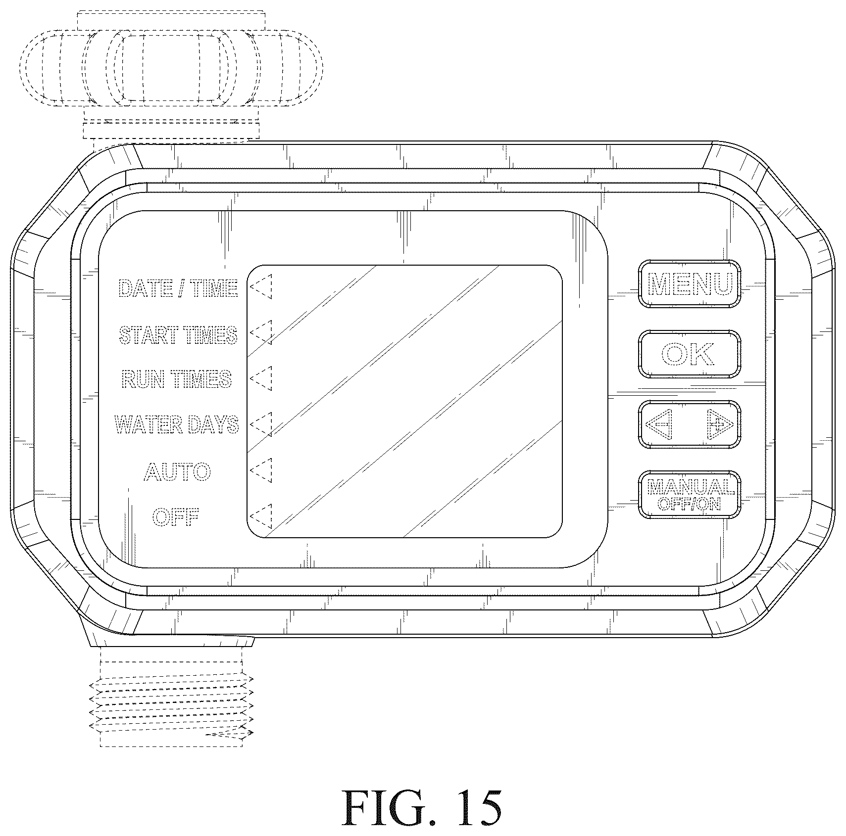 Patent USD1077986 Figure 15 – Irrigation controller