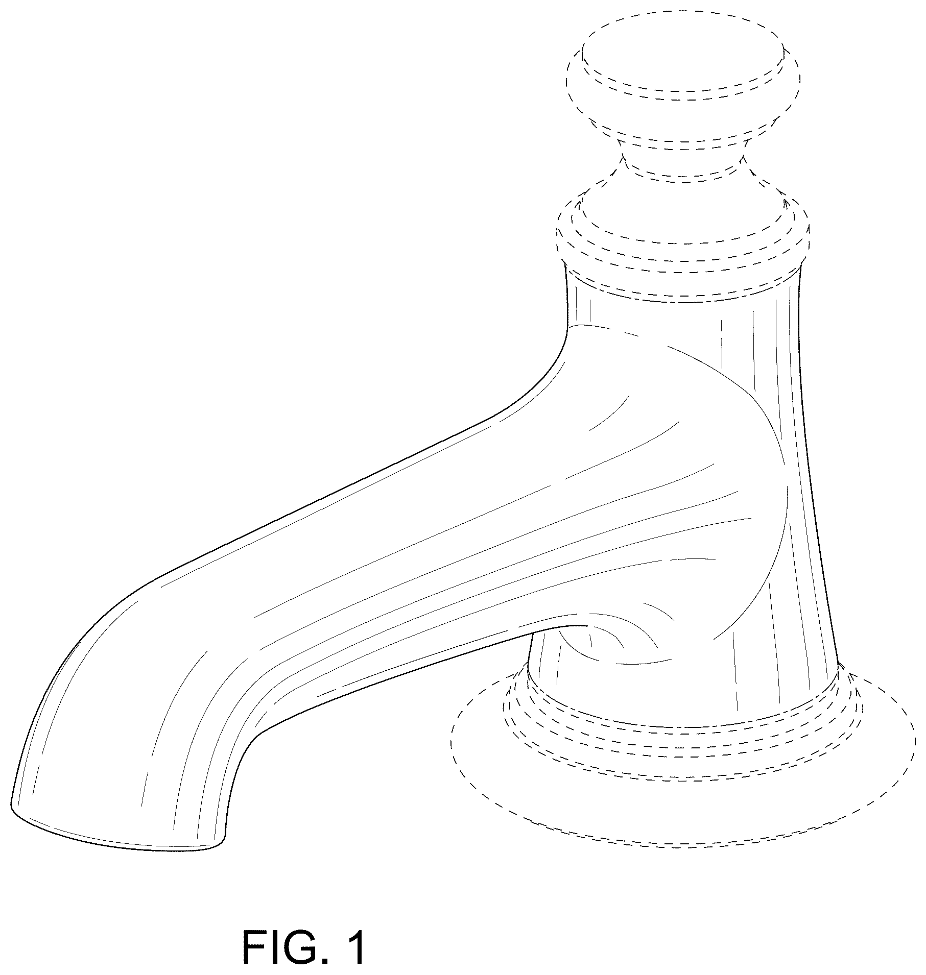 Patent USD1077988 Figure 1 – Faucet spout