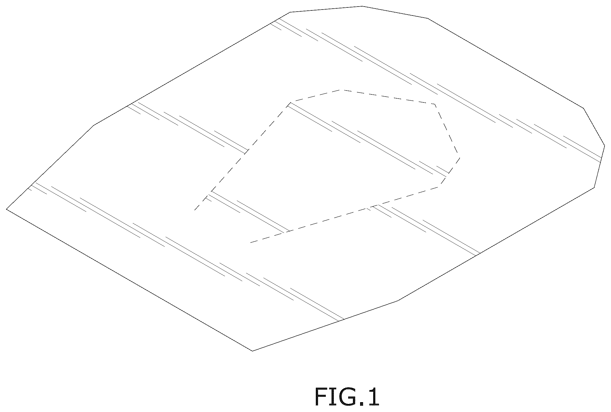 Patent USD1078001 Figure 1 – Toilet seat cover