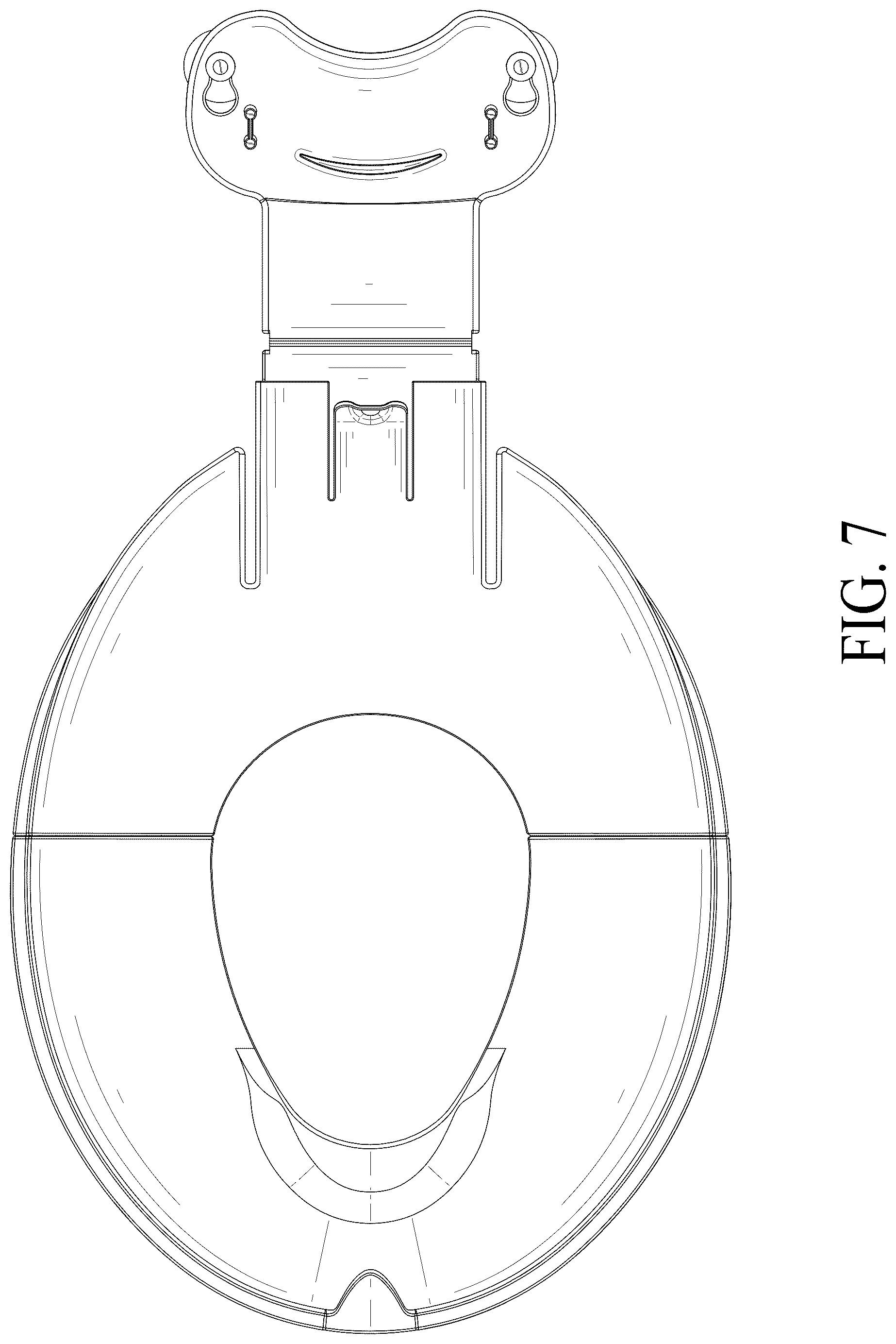 Patent USD1078002 Figure 7 – Toilet seat