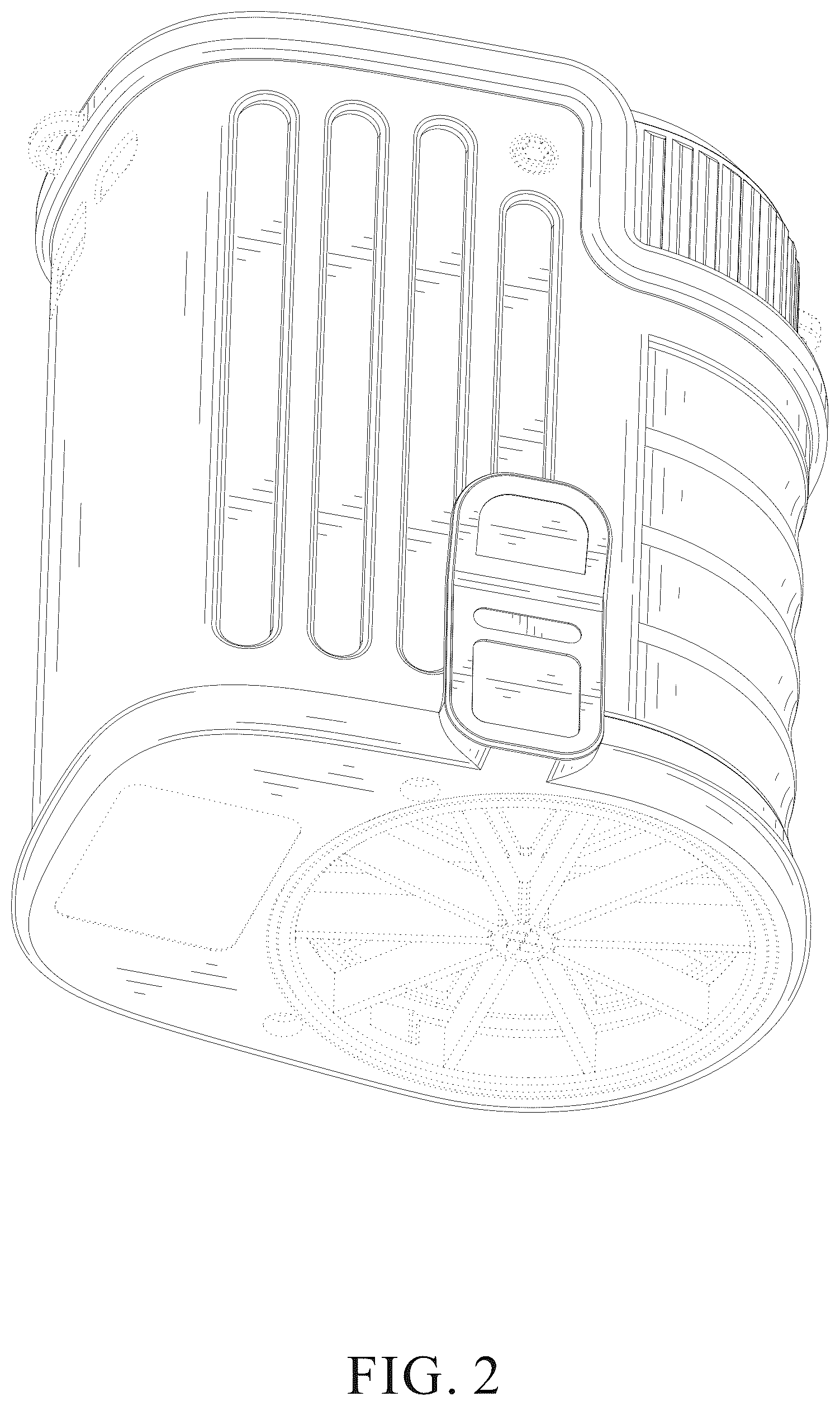 Patent USD1078015 Figure 2 – Waist hanging fan