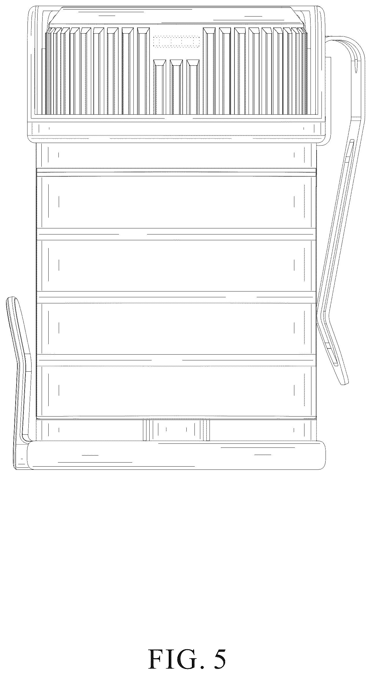 Patent USD1078015 Figure 5 – Waist hanging fan