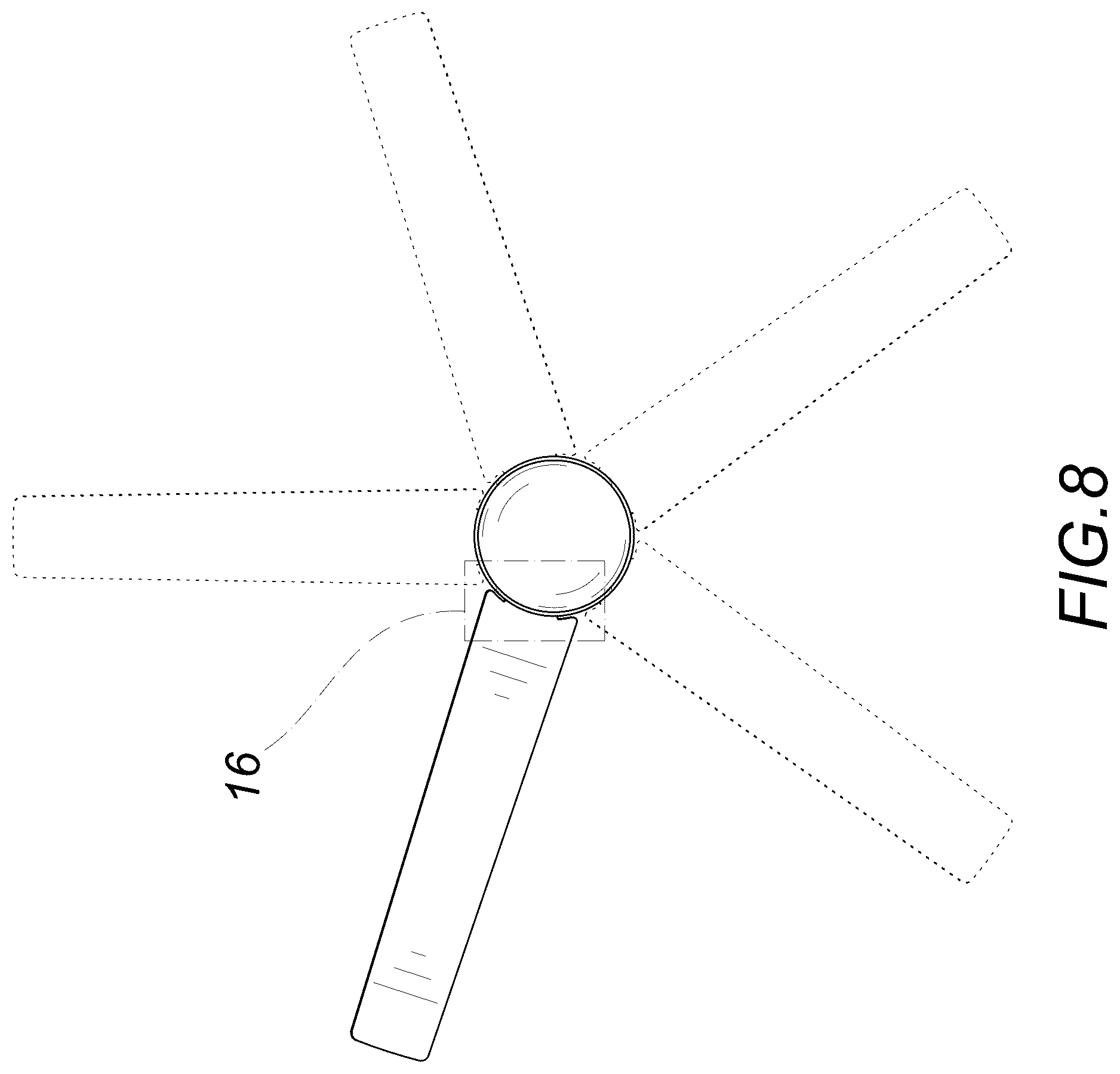 Patent USD1078017 Figure 8 – Ceiling fan