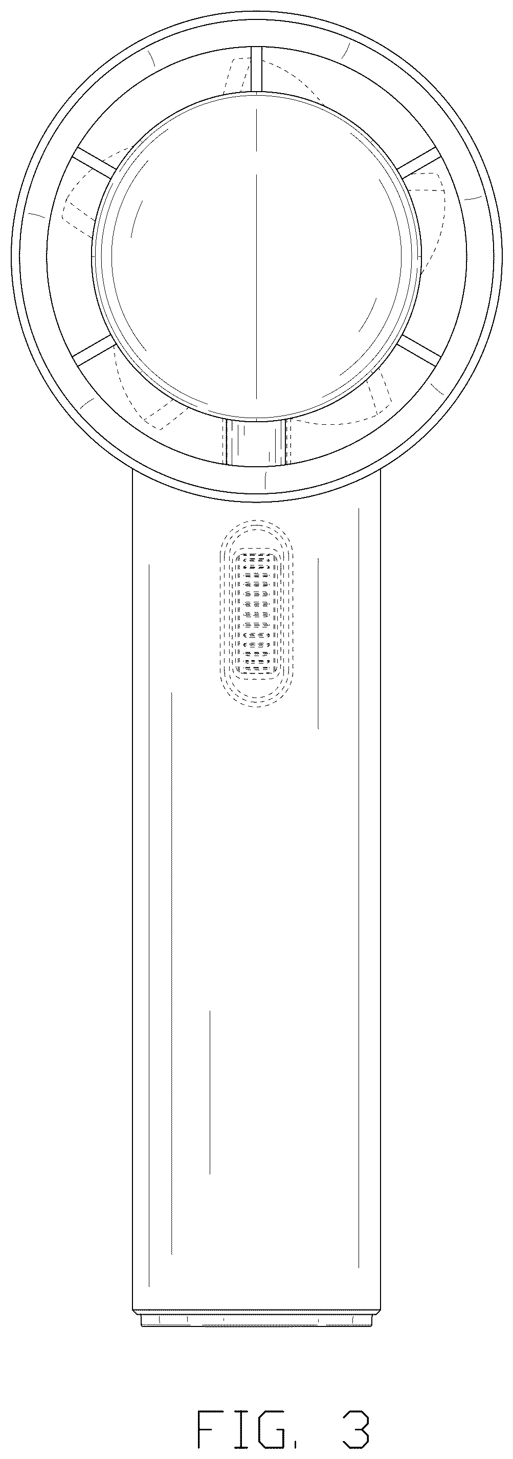 Patent USD1078018 Figure 3 – Portable fan
