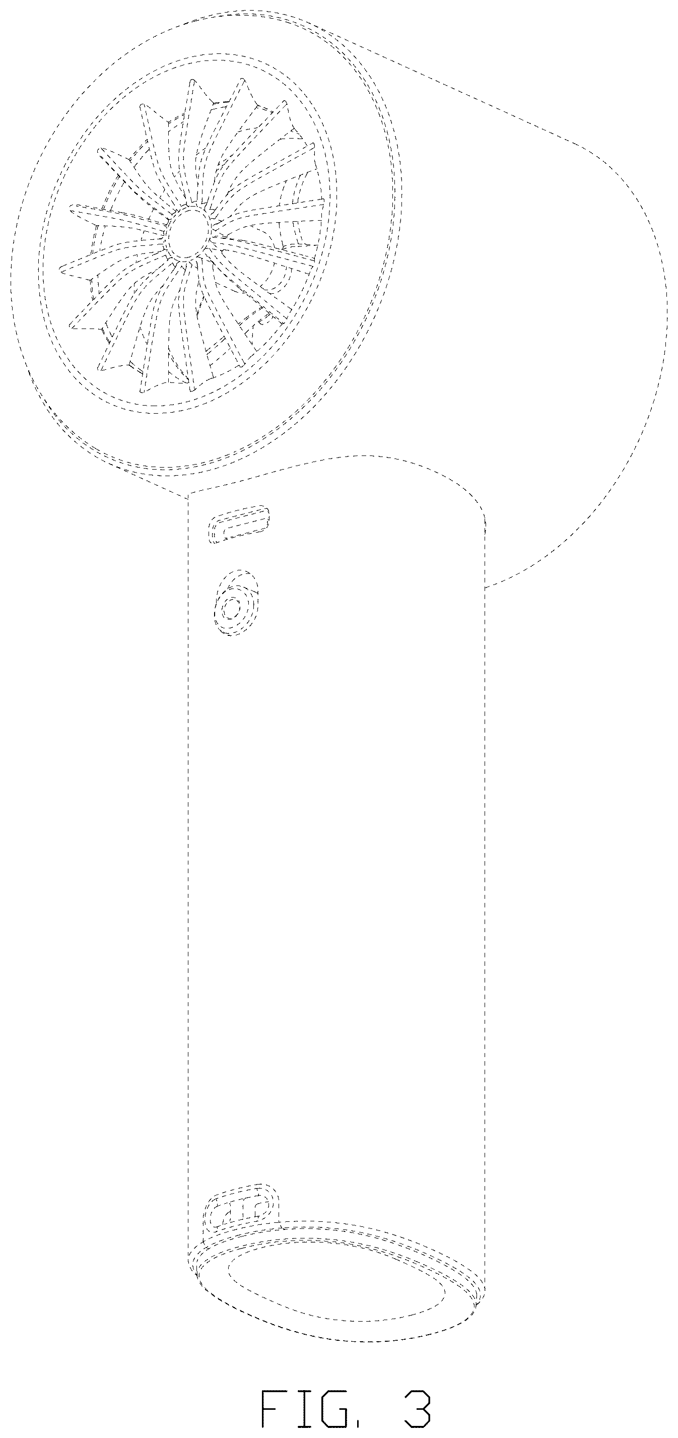 Patent USD1078019 Figure 3 – Portable fan