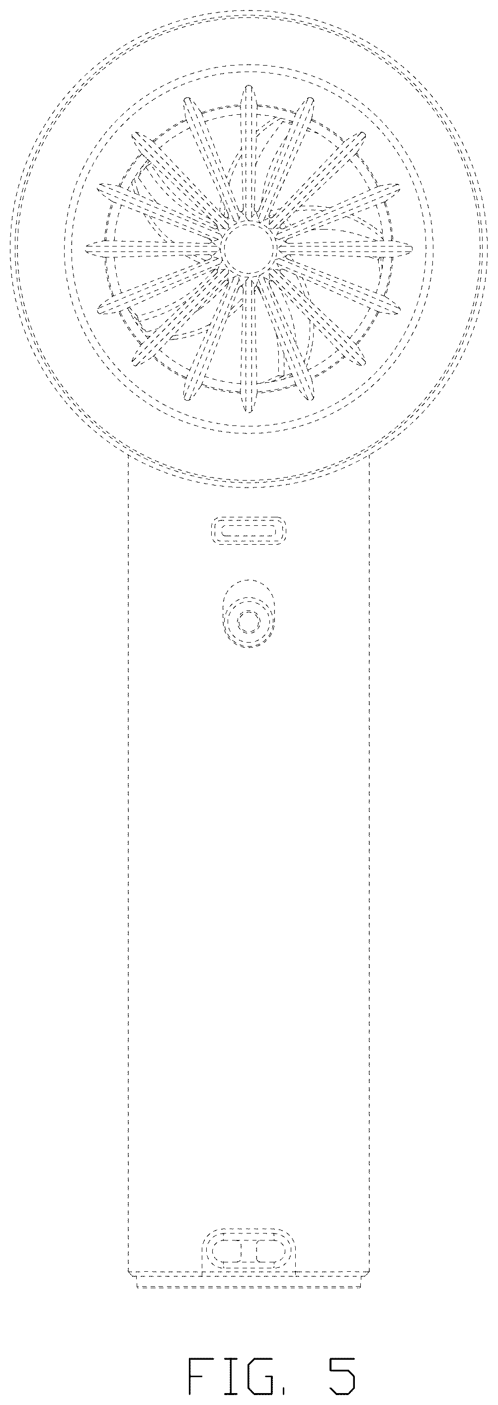 Patent USD1078019 Figure 5 – Portable fan