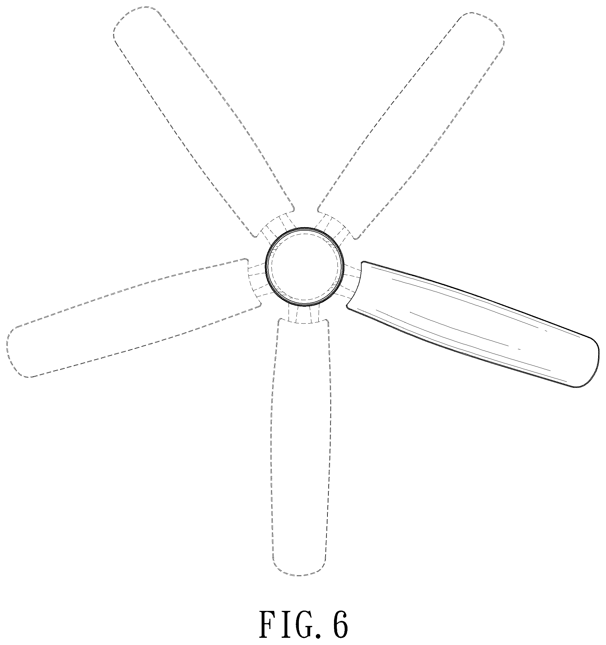 Patent USD1078020 Figure 4 – Ceiling fan