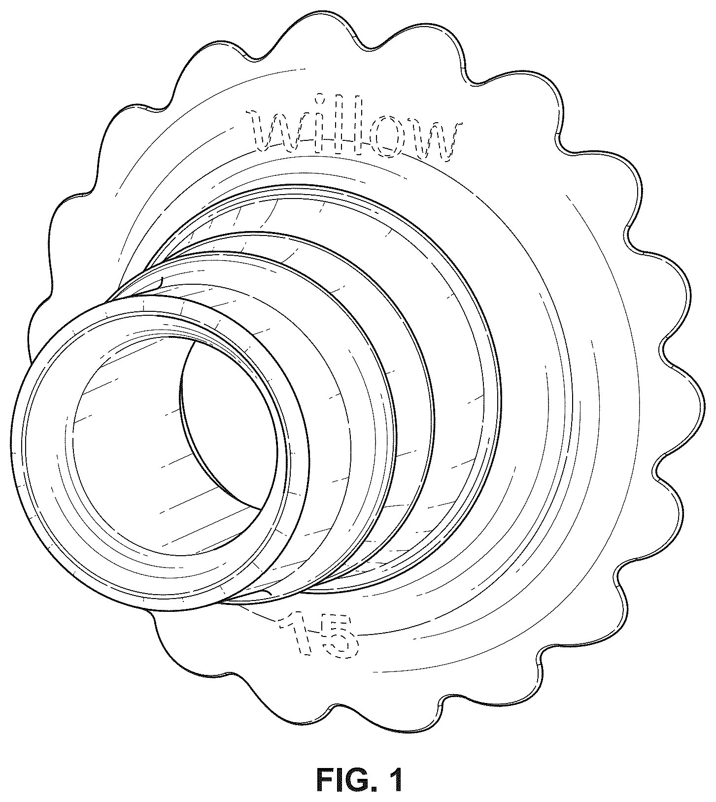 Patent USD1078030 Figure 1 – Insert for a breast pump
