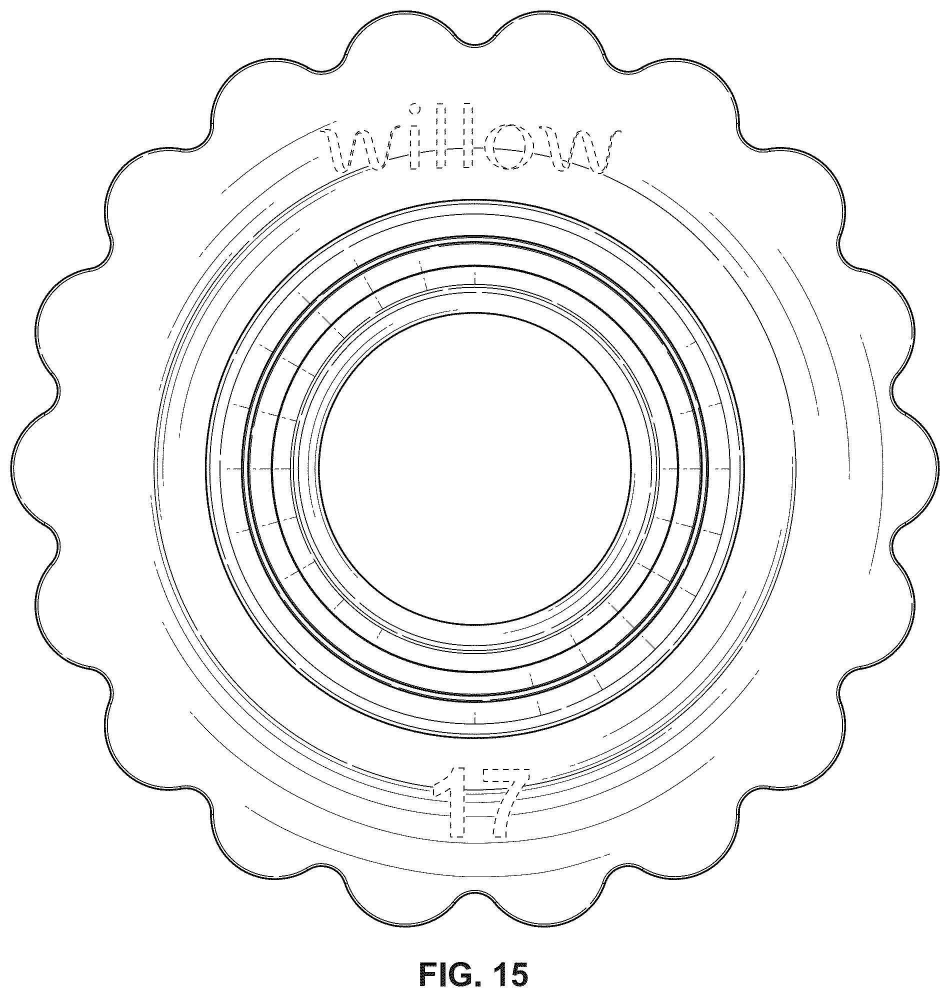 Patent USD1078030 Figure 15 – Insert for a breast pump