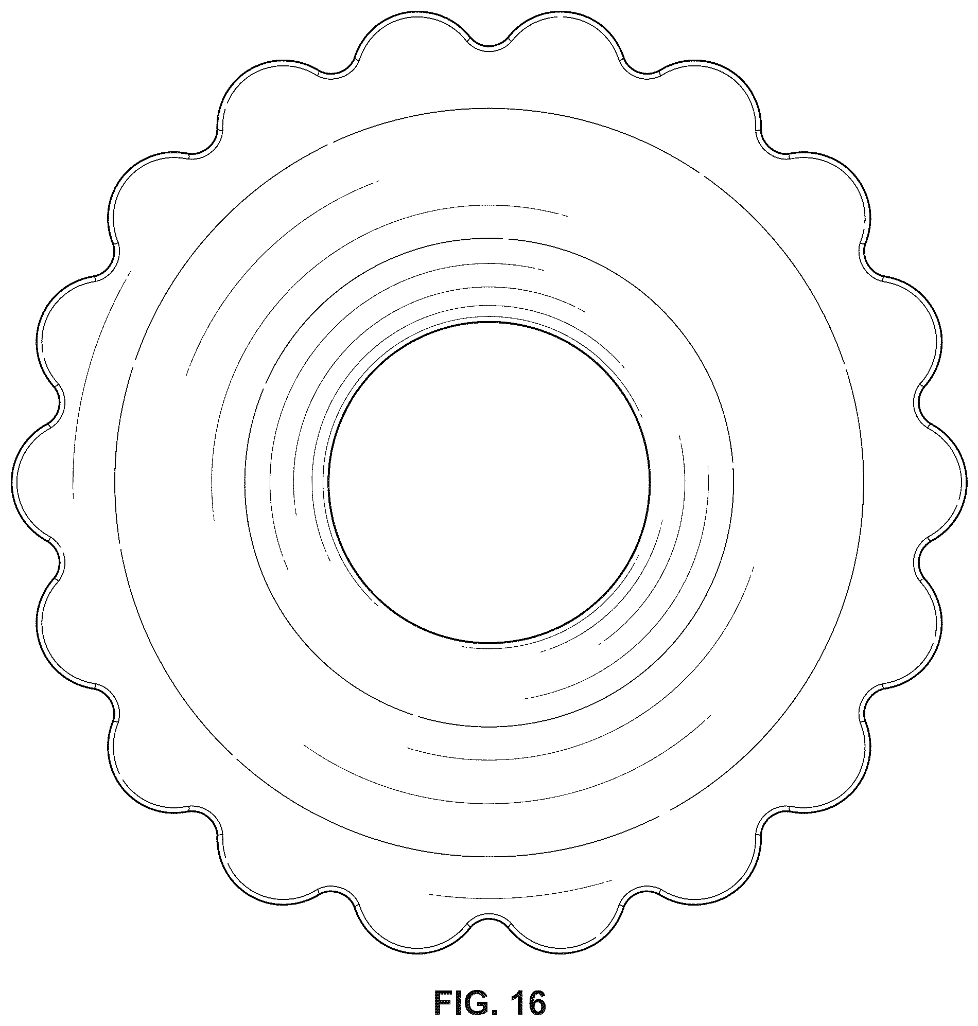 Patent USD1078030 Figure 16 – Insert for a breast pump