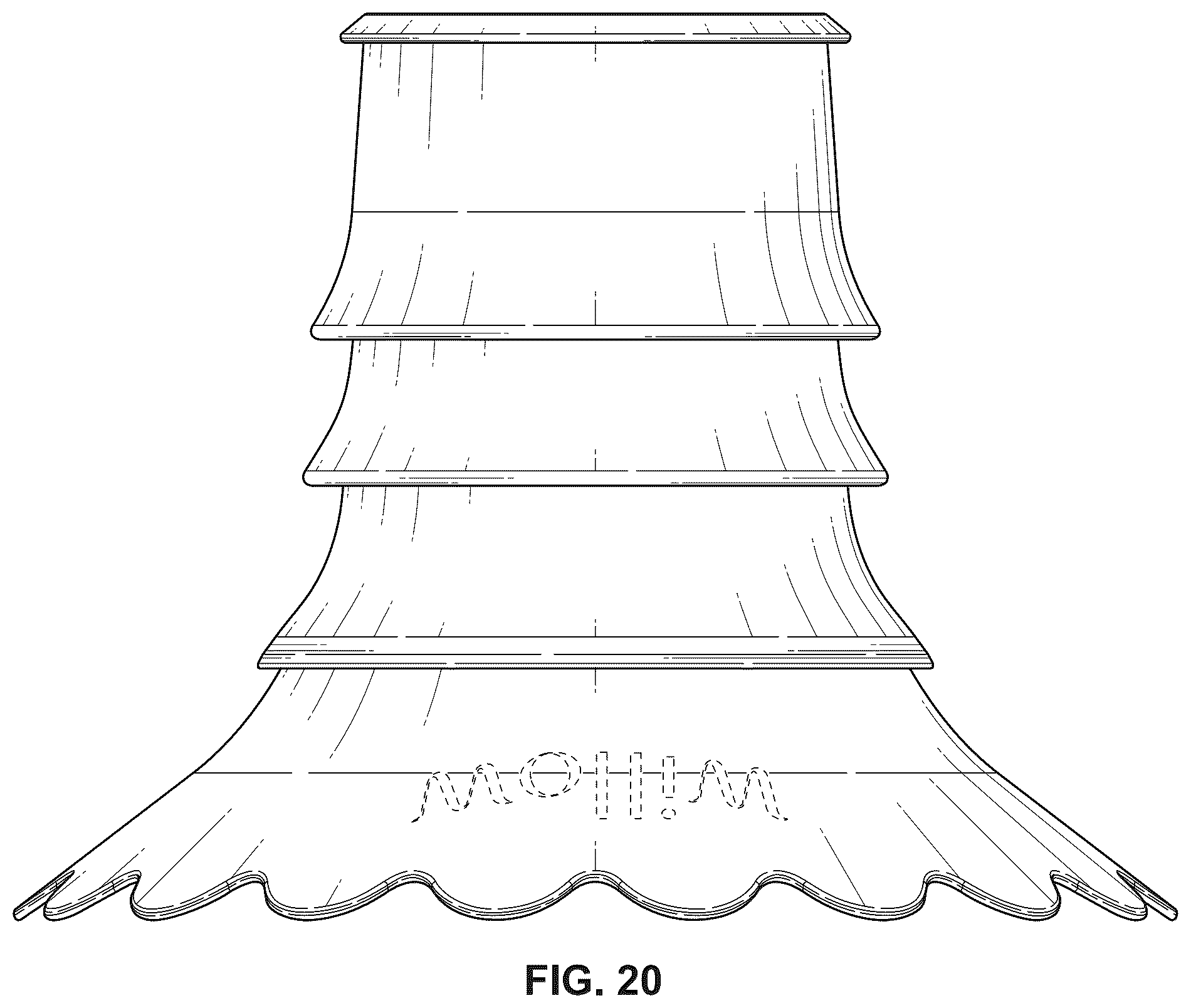 Patent USD1078030 Figure 20 – Insert for a breast pump