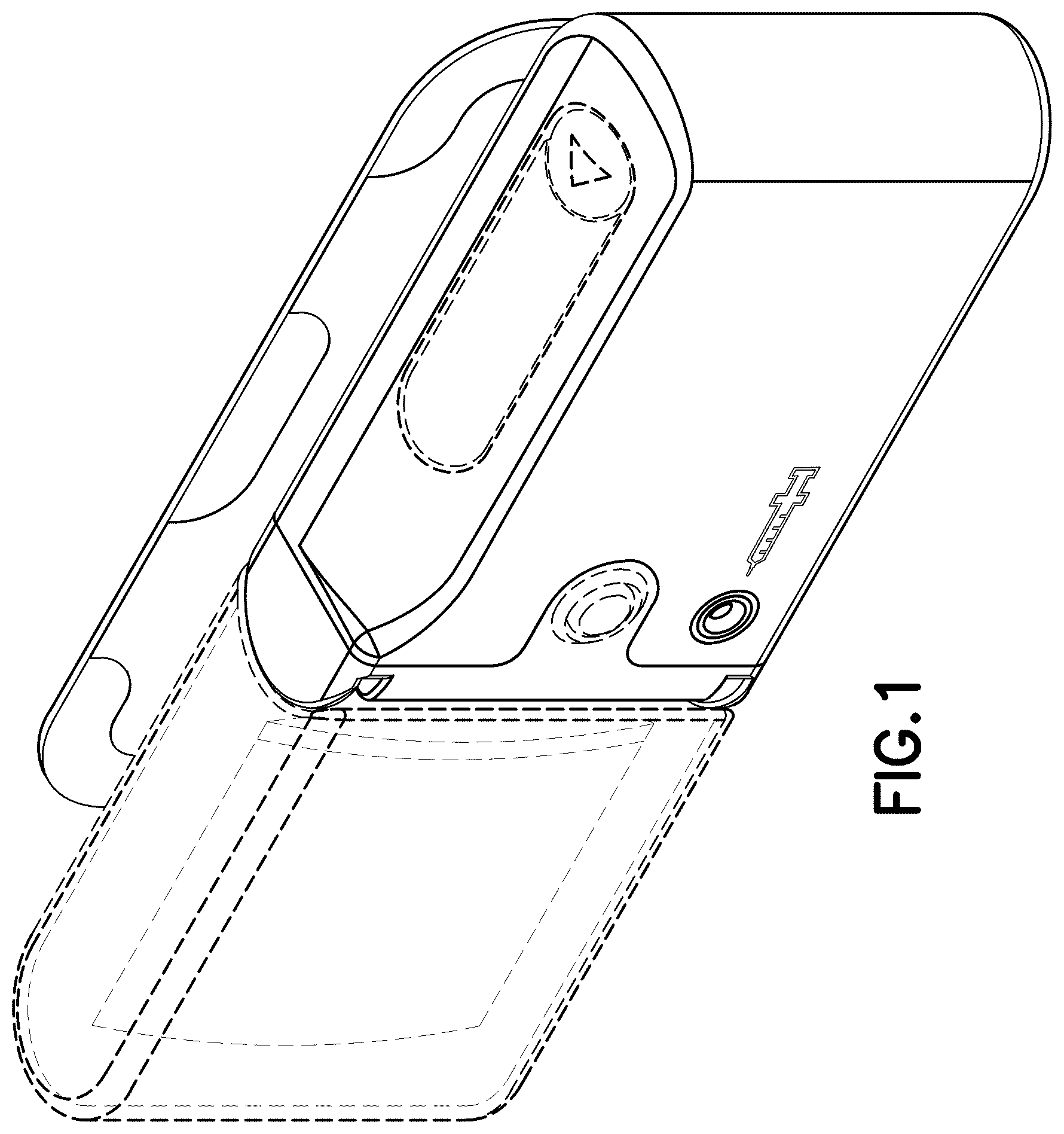 Patent USD1078037 Figure 1 – On-body fillable injector