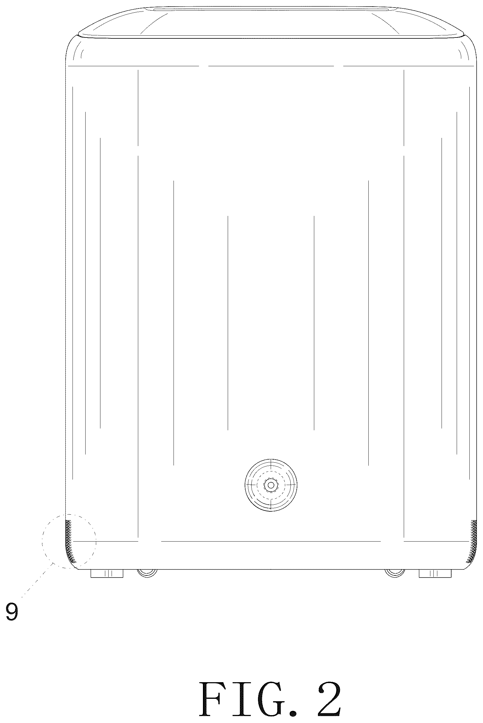 Patent USD1078047 Figure 2 – Oxygen concentrator