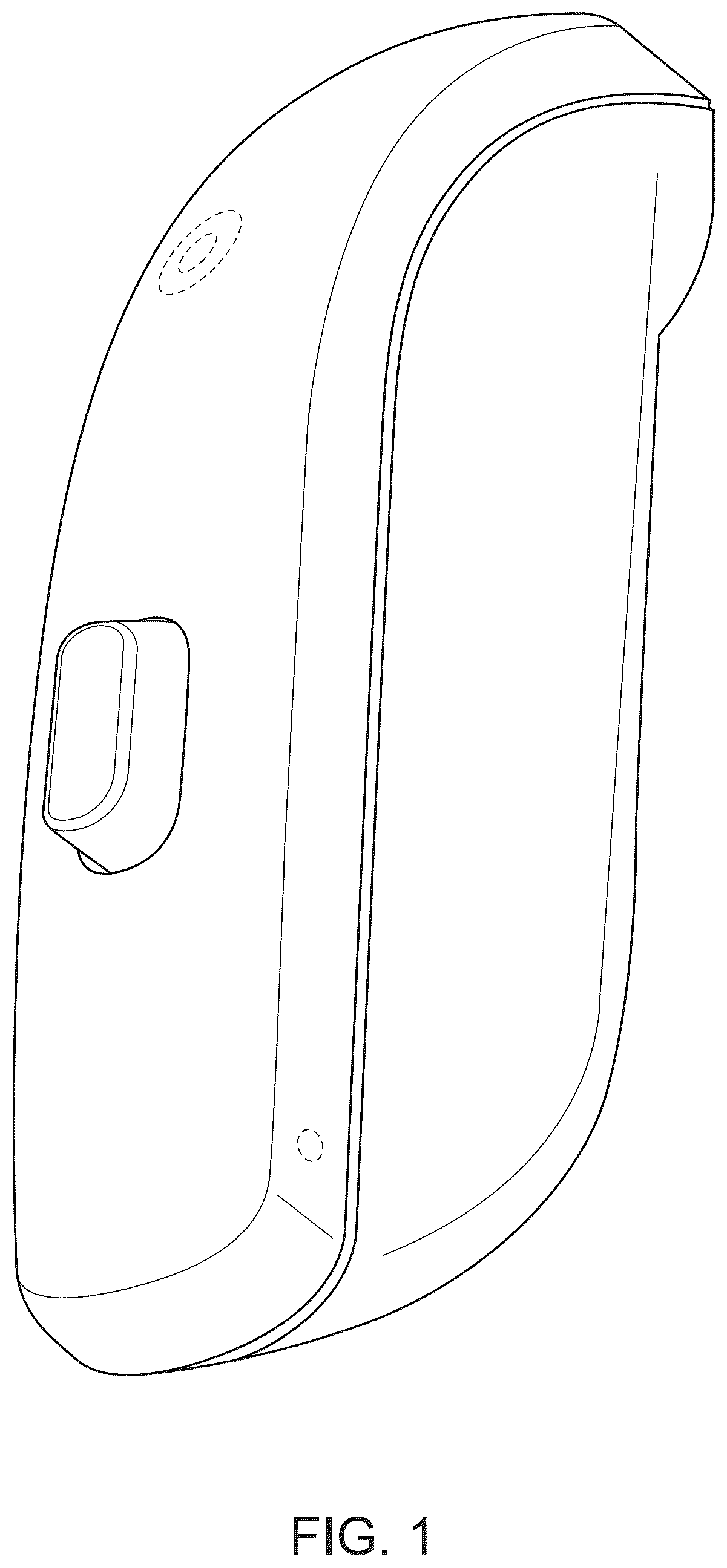 Patent USD1078055 Figure 1 – Hearing aid component