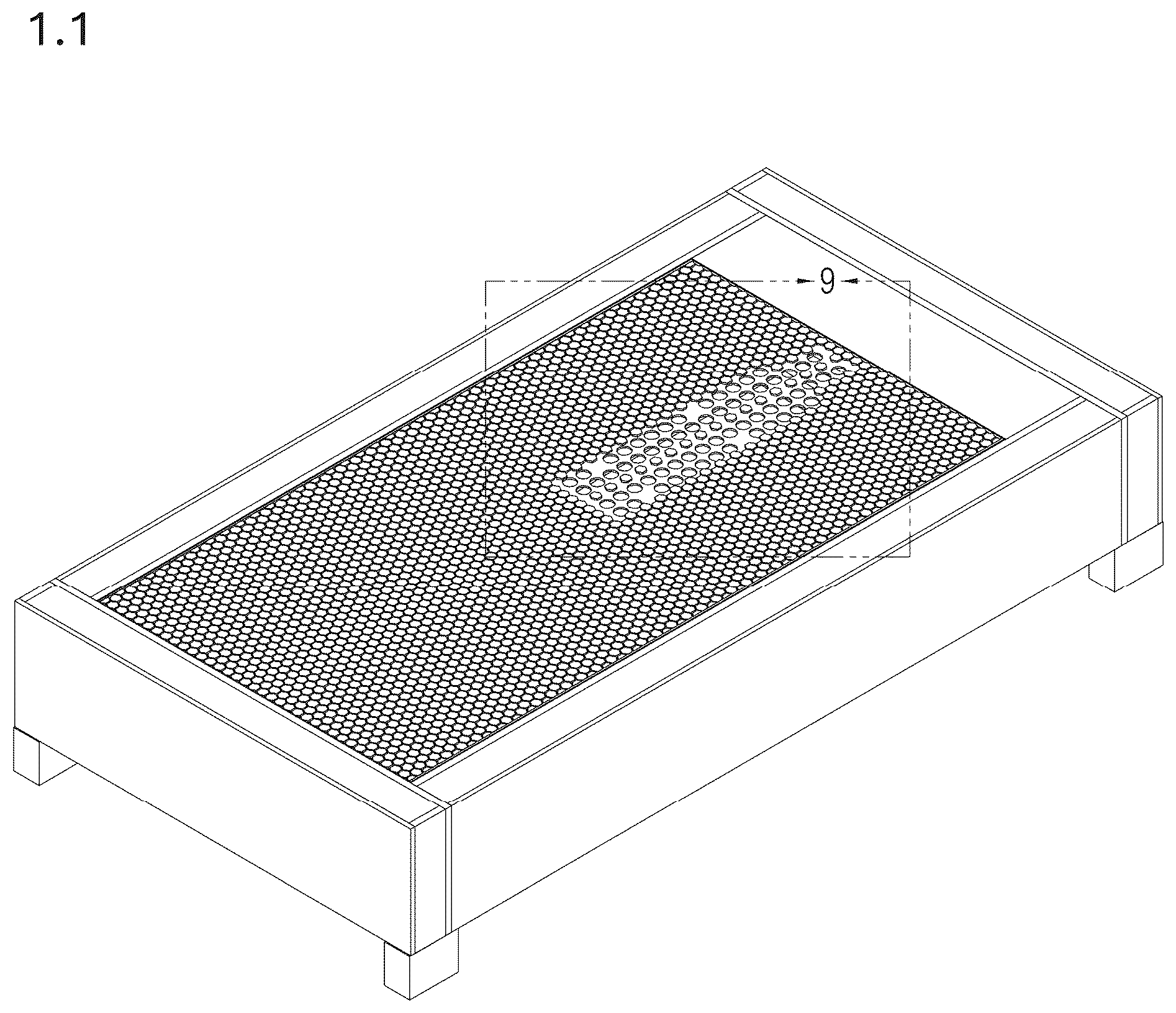 Patent USD1078057 Figure 1 – Massage bed