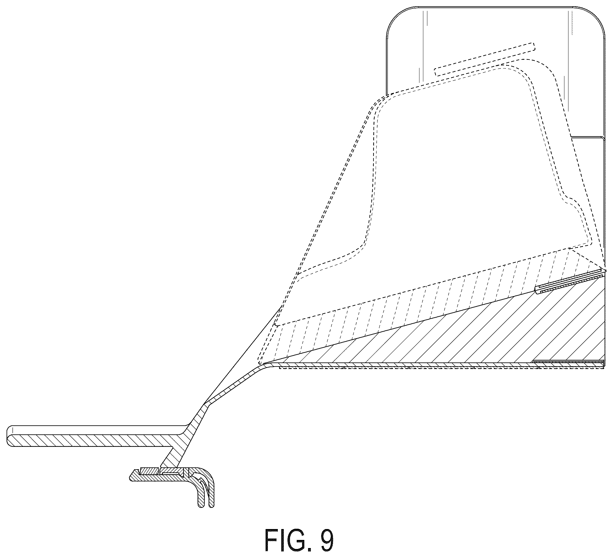 Patent USD1078060 Figure 9 – Holder with pads or portion thereof