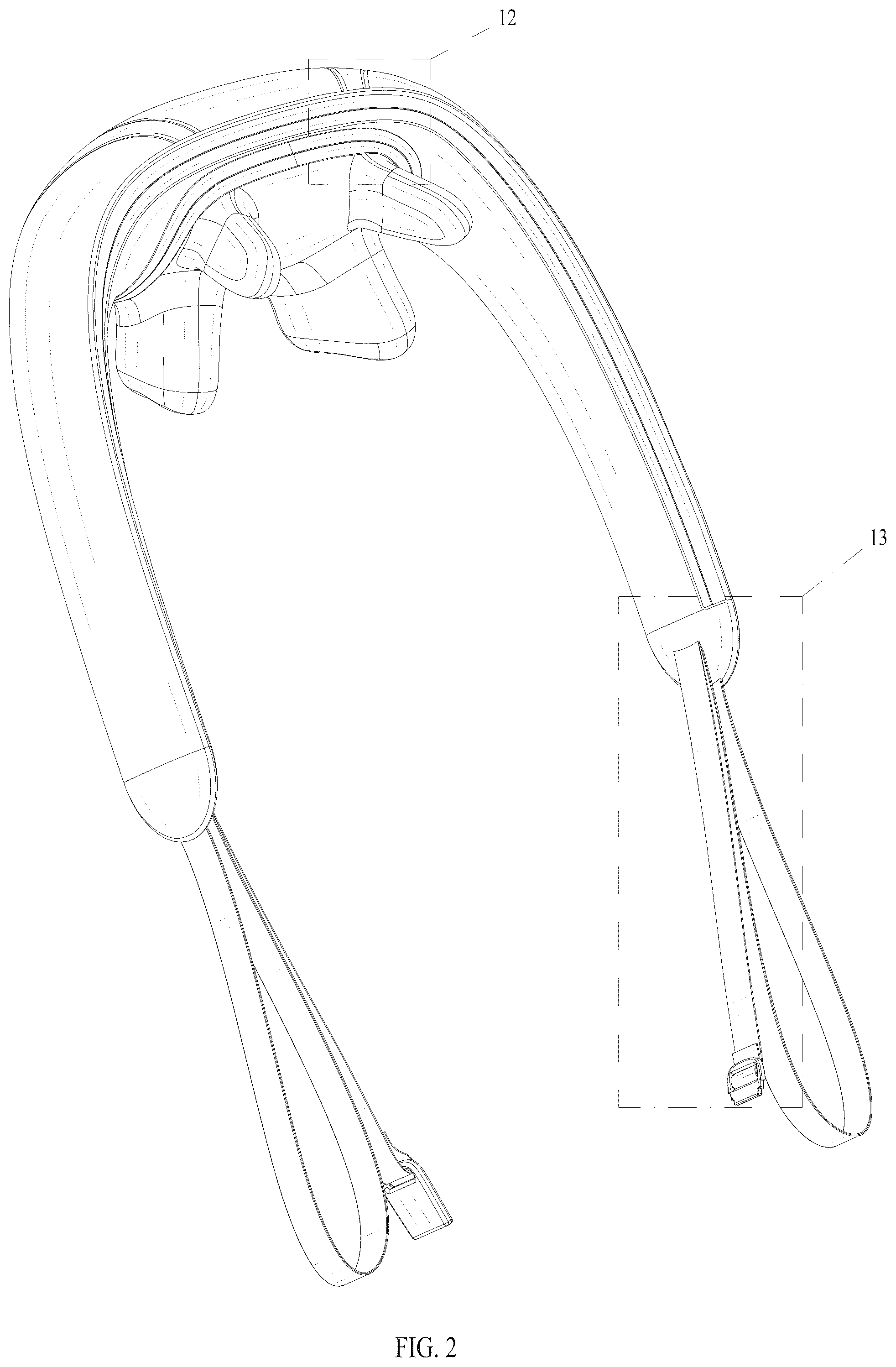 Patent USD1078076 Figure 2 – Massage shoulder strap