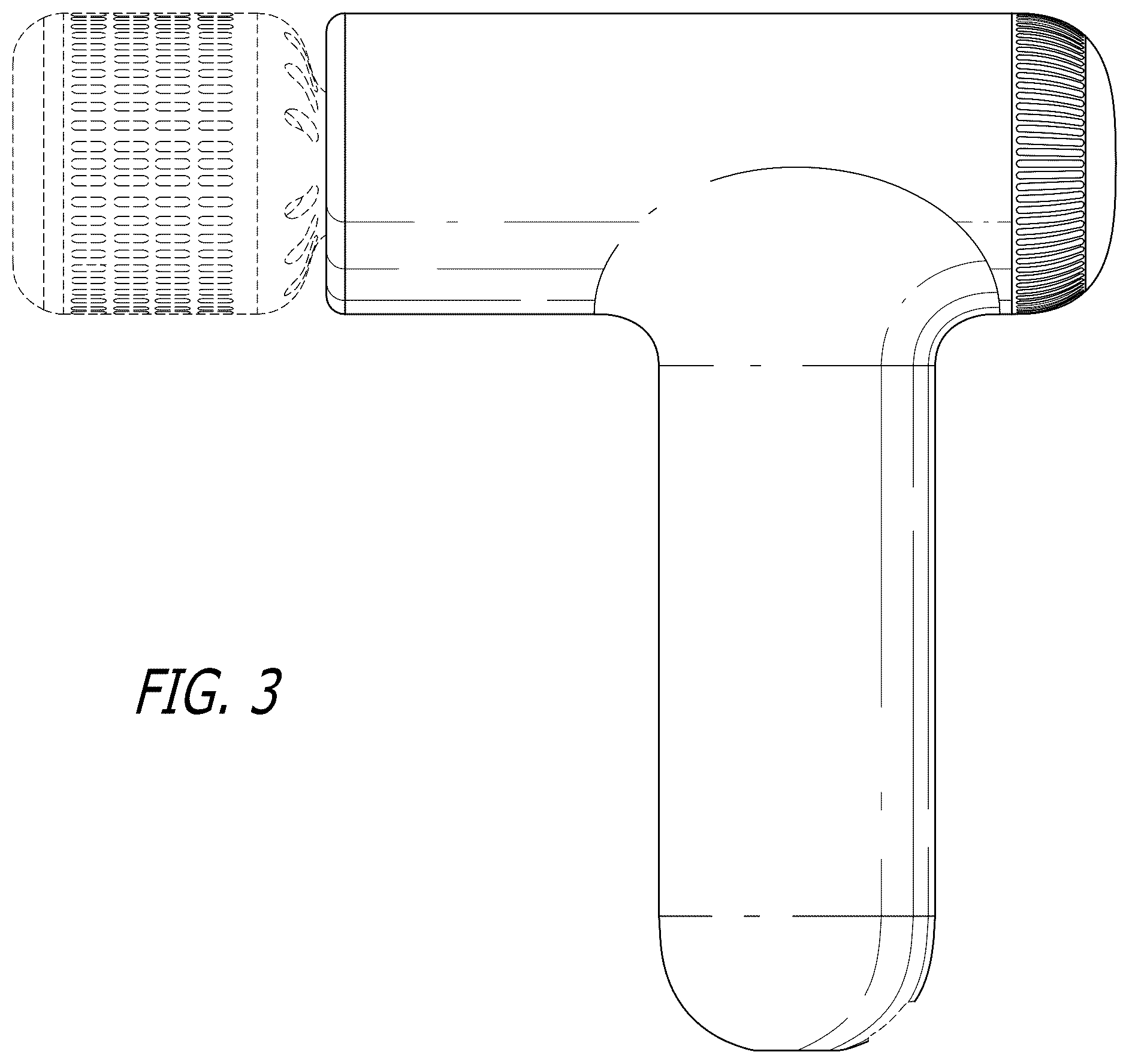 Patent USD1078077 Figure 3 – Percussion massager